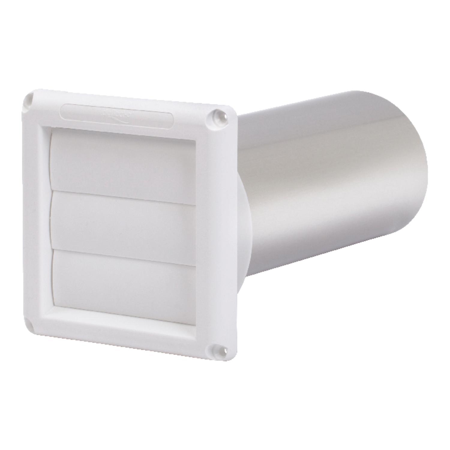 Ace 4 in. W X 6 in. L White Plastic Dryer Vent Hood