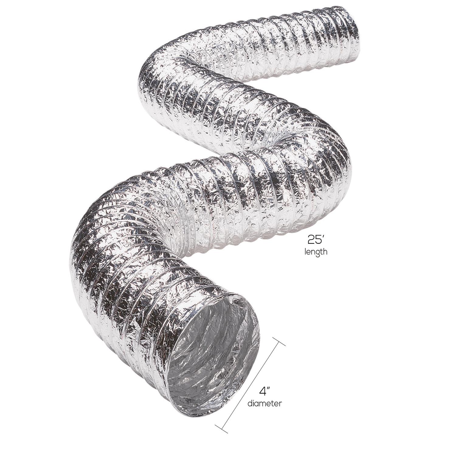 Deflect-O Supurr-Flex 300 in. L X 4 in. D Silver Aluminum Dryer Transition Duct