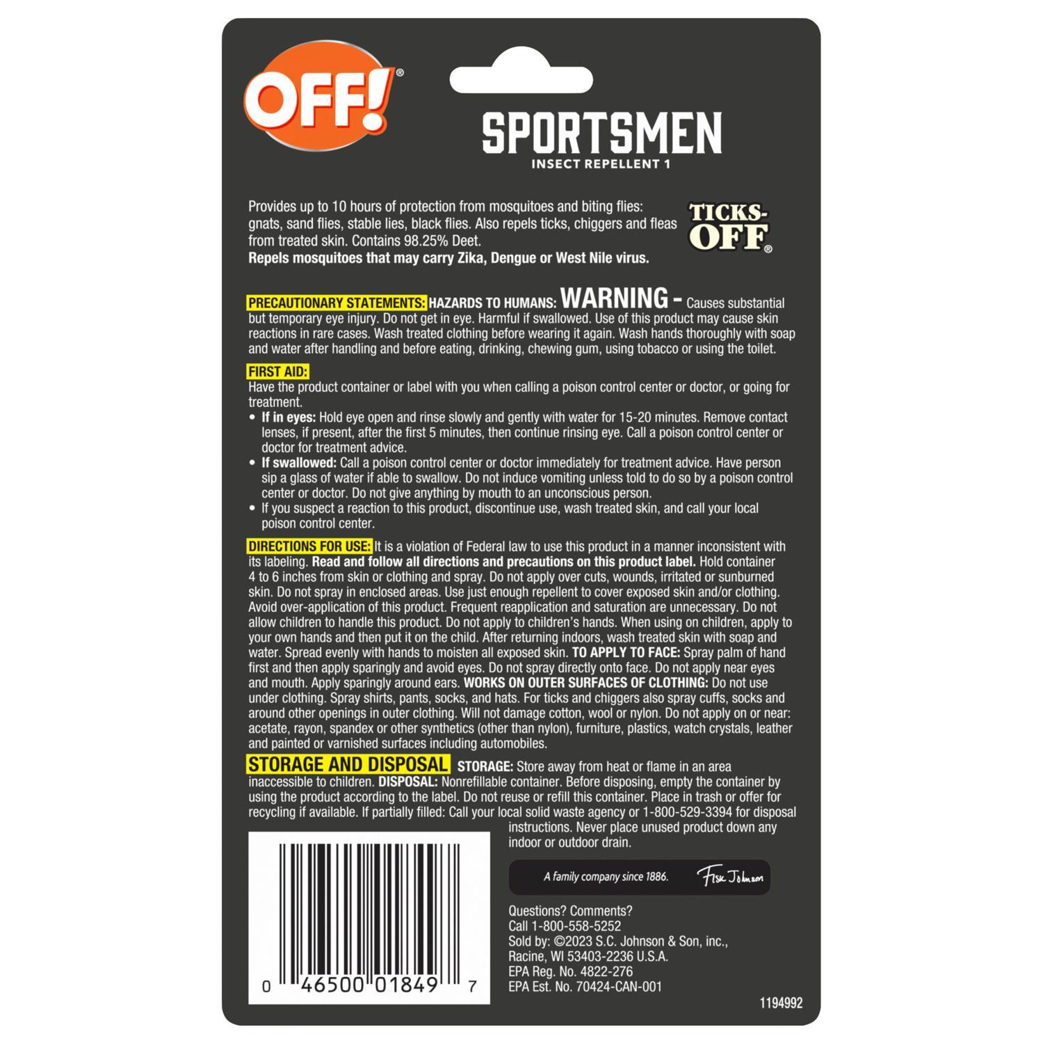 OFF! Deep Woods Insect Repellent Liquid For Mosquitoes 1 oz