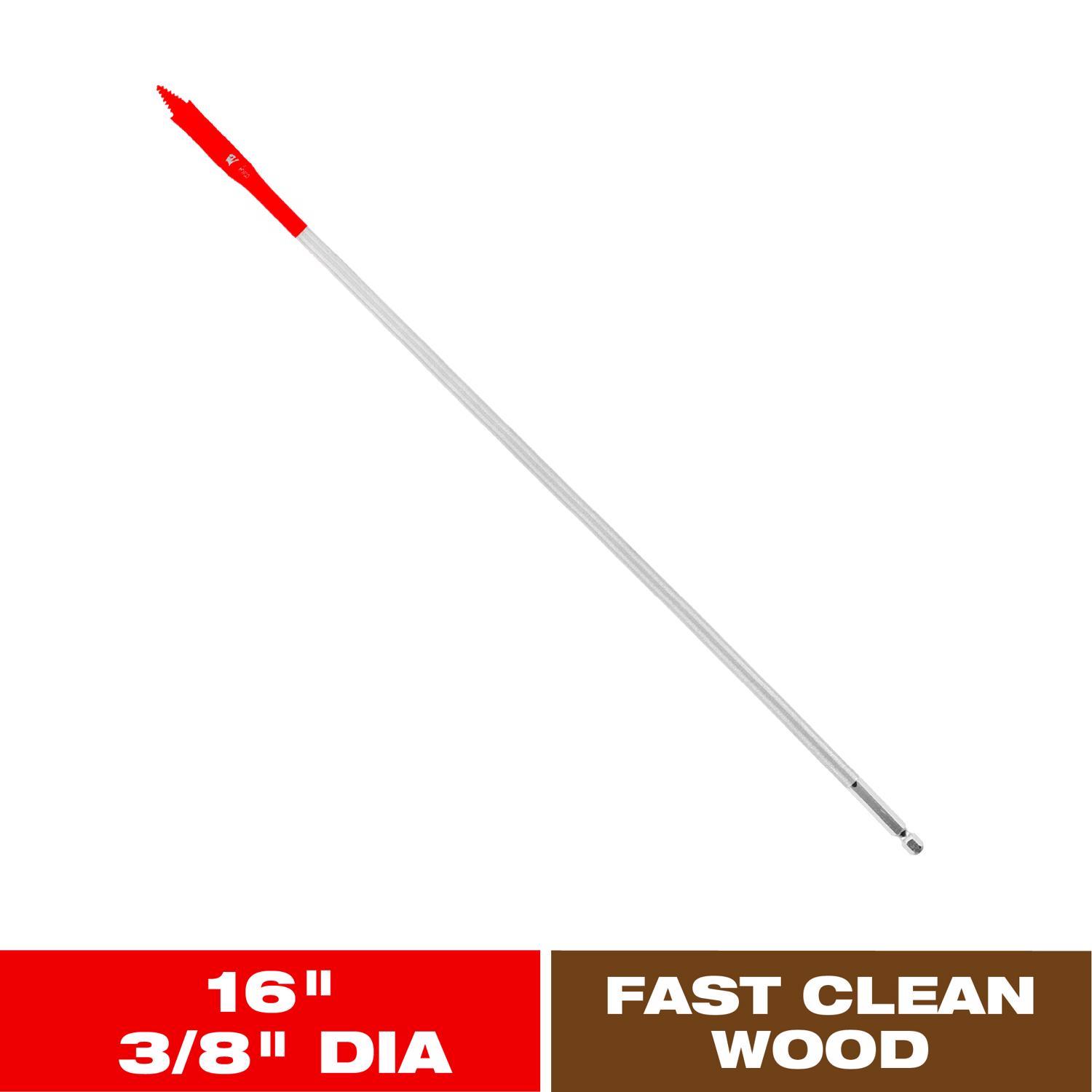 Diablo 3/8 in. X 16 in. L High Speed Steel Clean Wood Spade Bit Hex Shank 1 pk