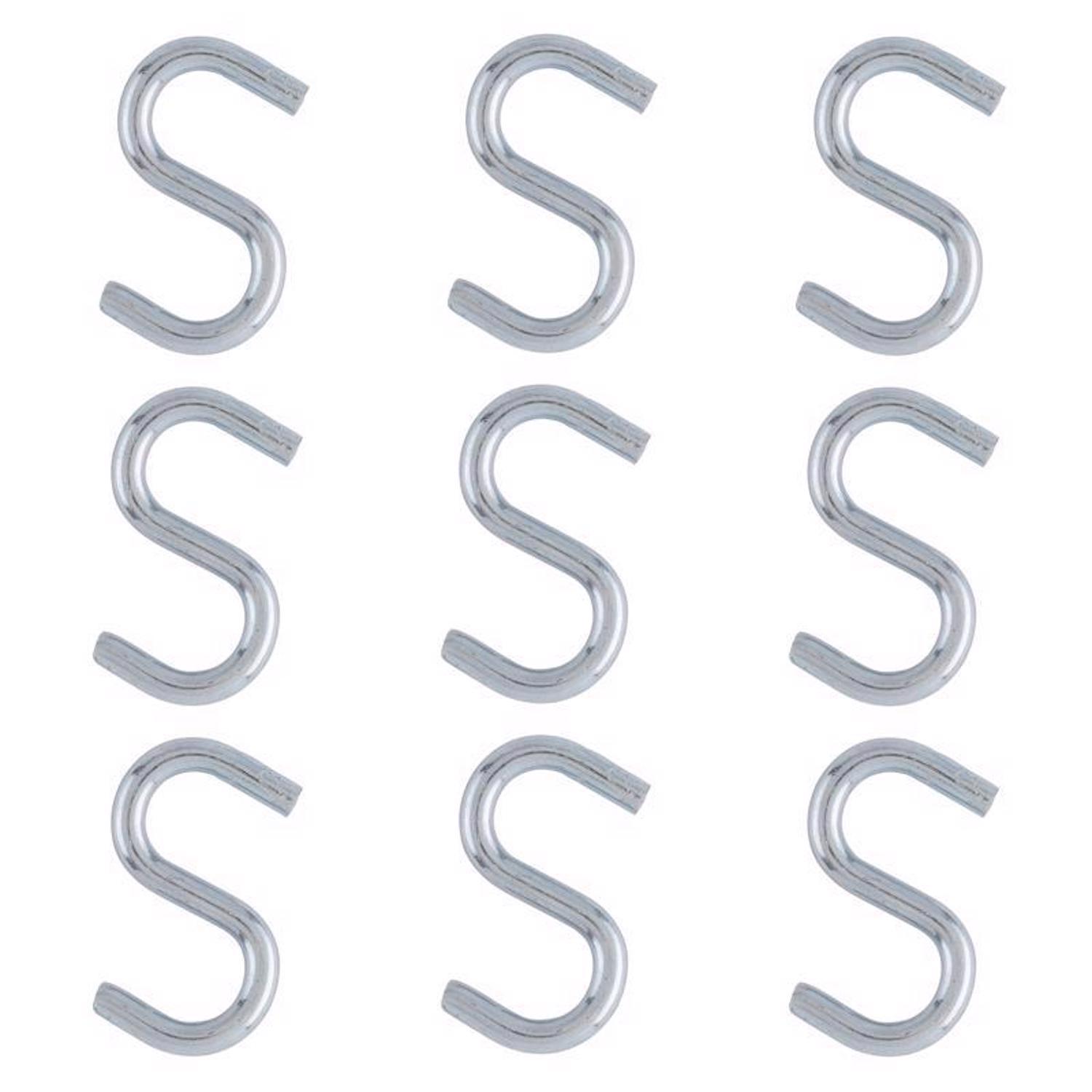 Ace Medium Zinc-Plated Silver Steel 1 in. L Heavy S-Hook 20 lb 6 pk
