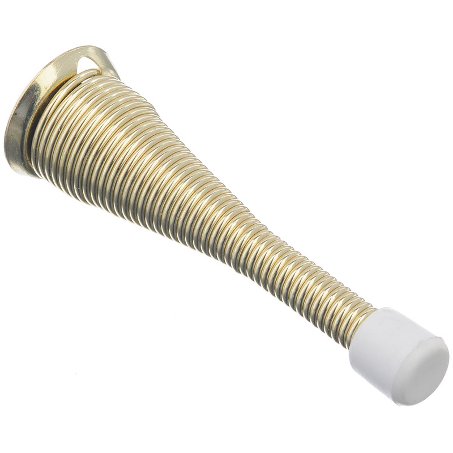 Ace 3 in. W Metal Bright Gold Spring Broad Base Door Stop Mounts to door and wall 1/8 in.