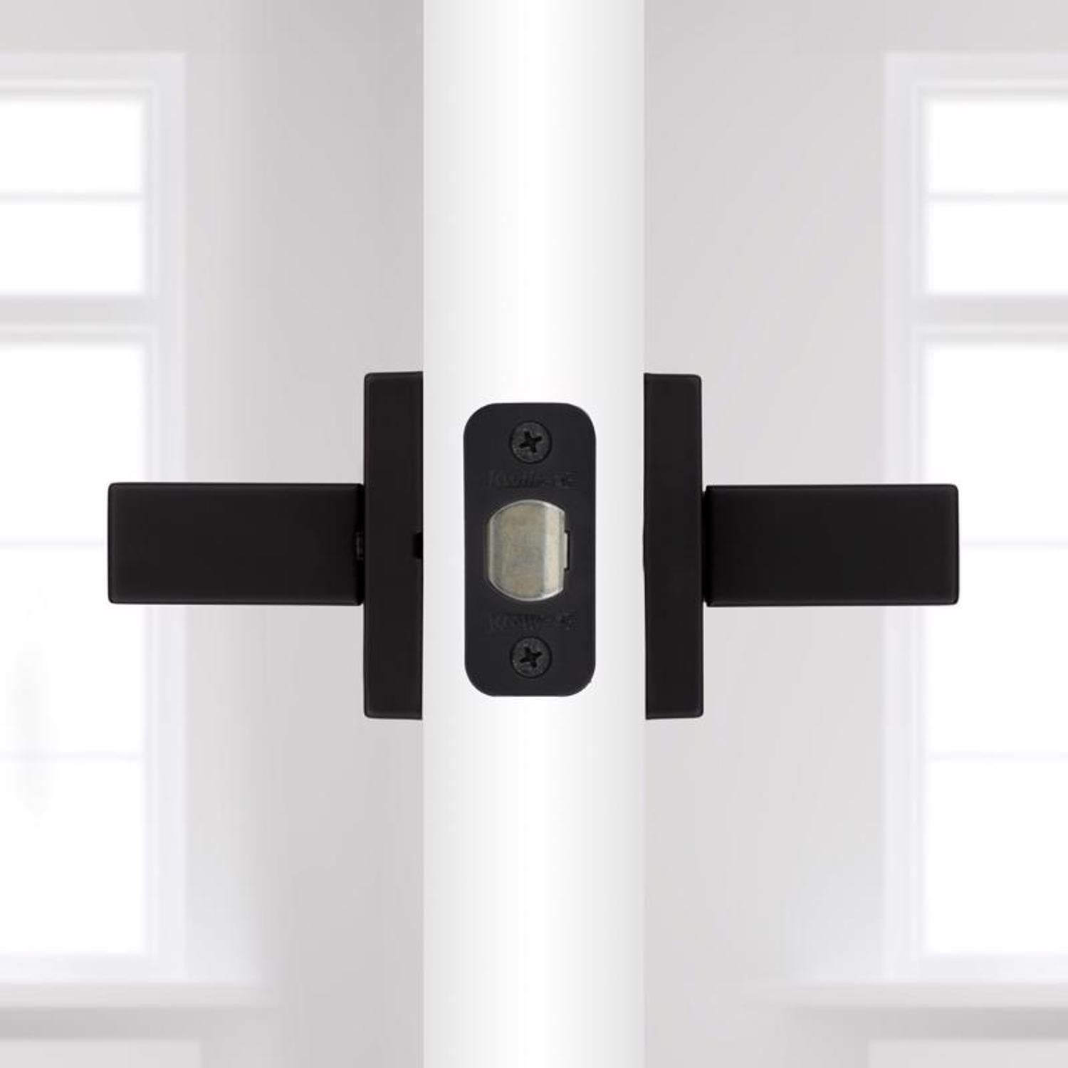 Kwikset Singapore Matte Black Privacy Lever