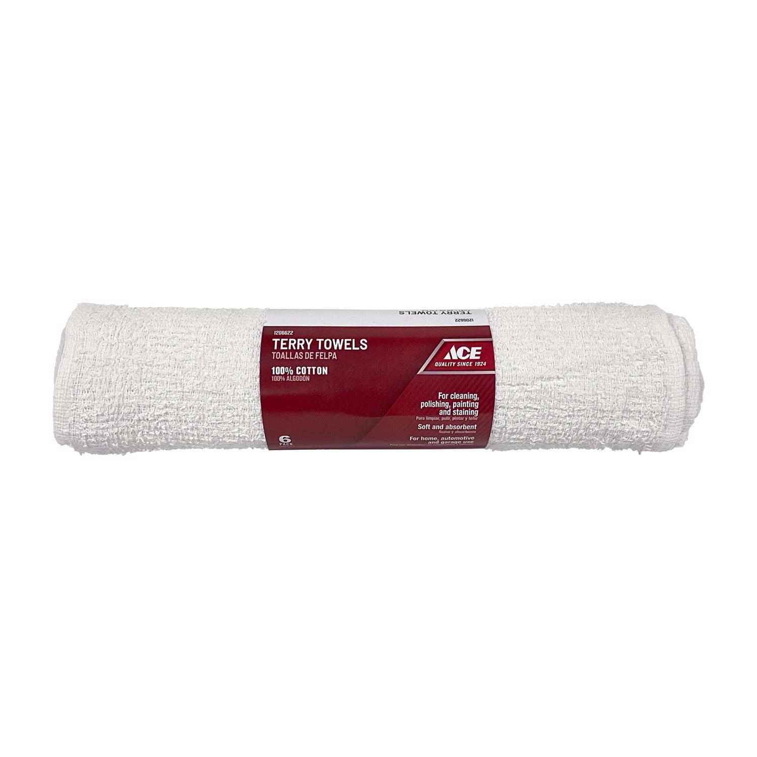 ACE Cotton Terry Cleaning Cloth 14 in. W X 17 in. L 6 pk
