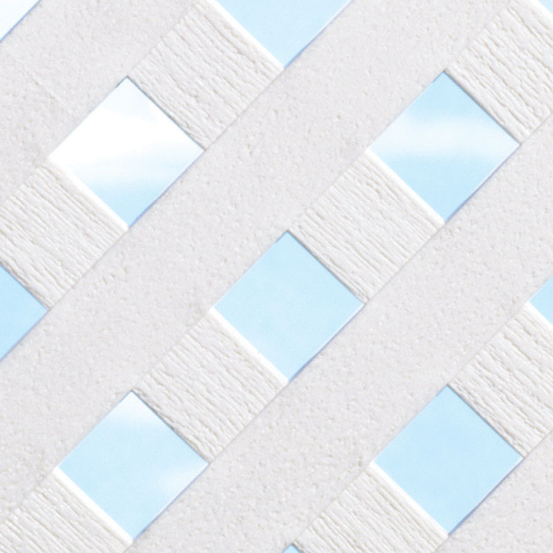 Grid Axcents 48in. W x 8in. L White Plastic Privacy Lattice Panel