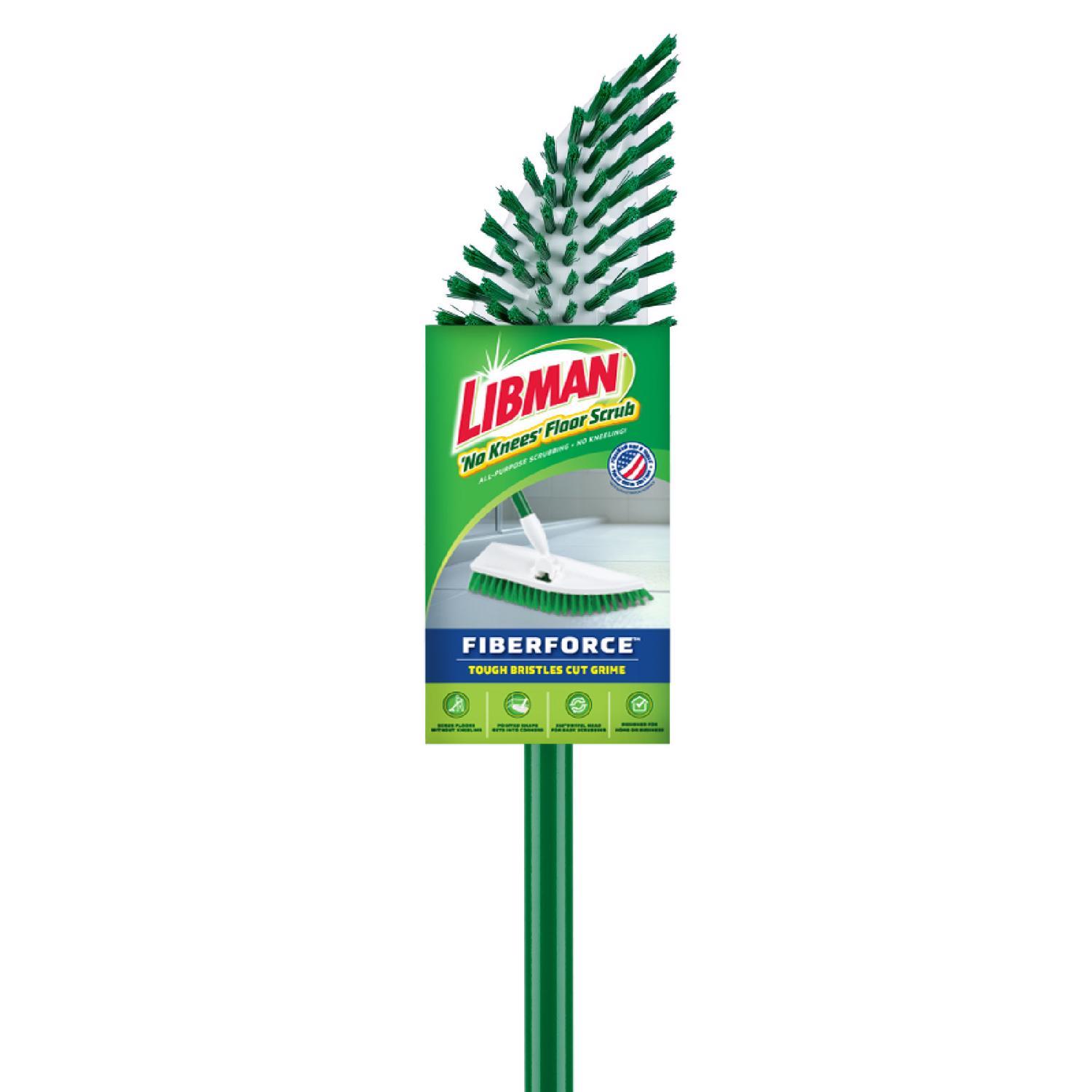 Libman 4 in. W Hard Bristle 55 in. Steel Handle Floor Scrub Brush