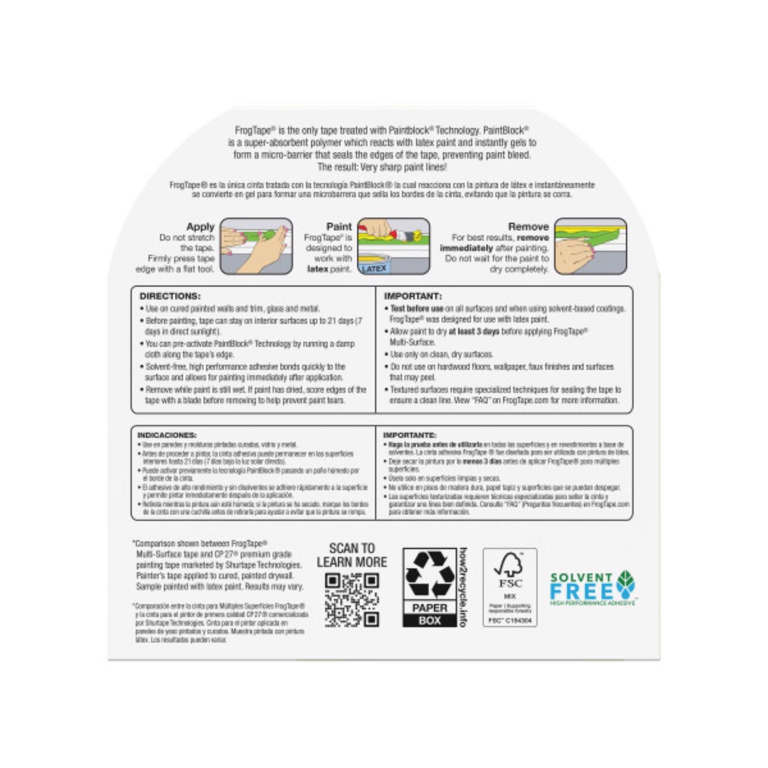 FrogTape 1.88 in. W X 60 yd L Green Medium Strength Painter's Tape 1 pk