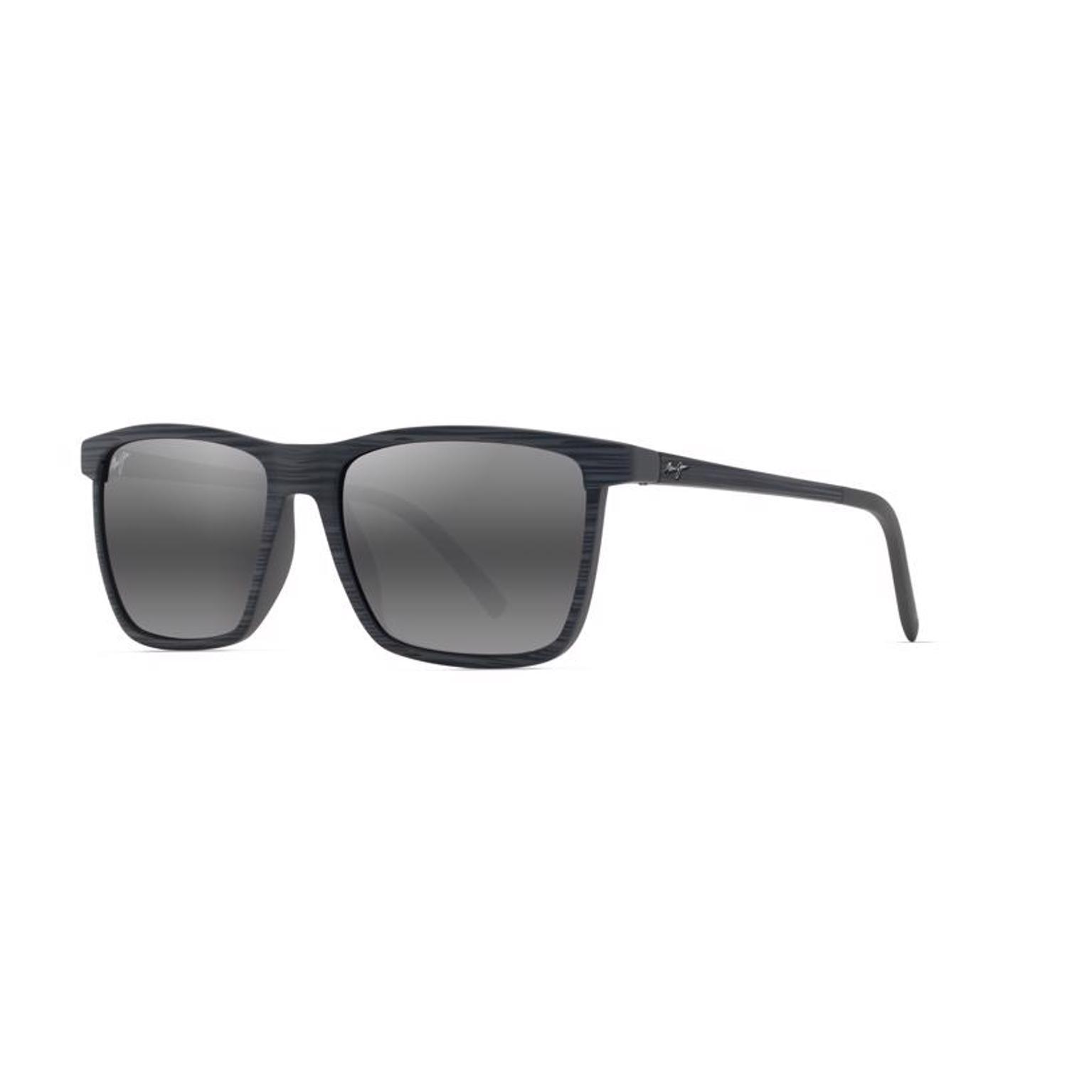 Maui Jim One Way Sunglasses Unisex Gray Stripe Frame Neutral Gray Lens Polarized