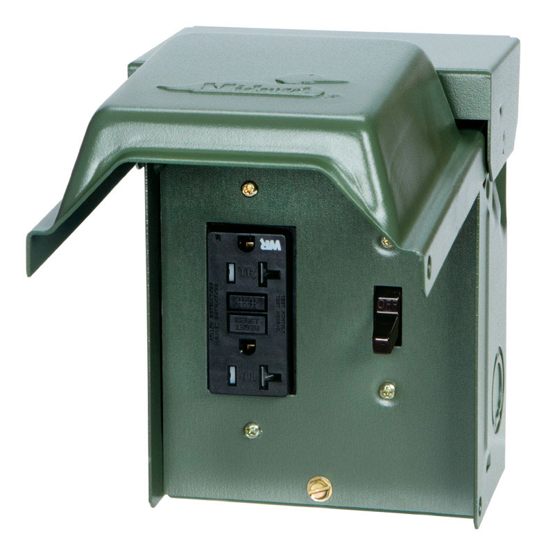 GE Midwest 20 amps 120 volts Surface Power Outlet Box