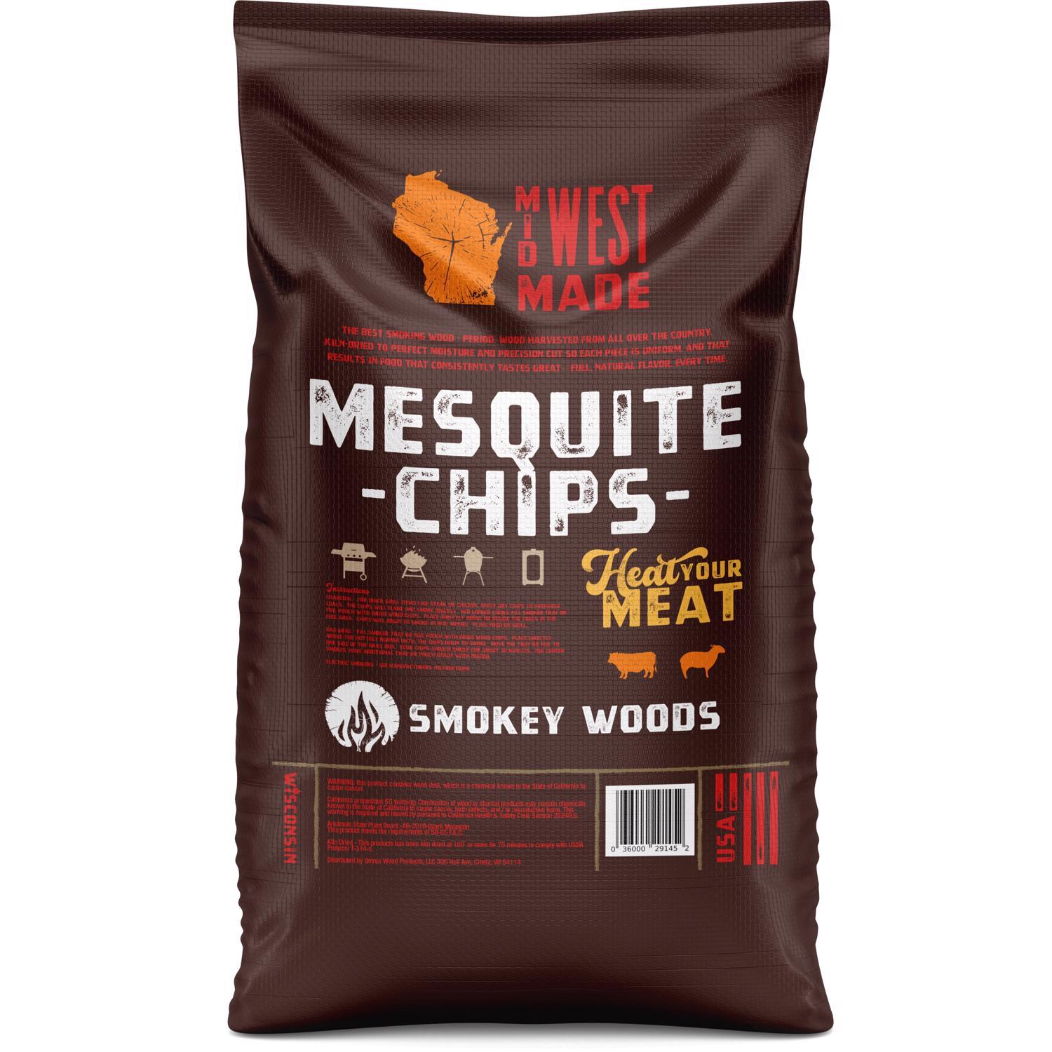 Smokey Woods All Natural Mesquite Wood Smoking Chips 192 cu in