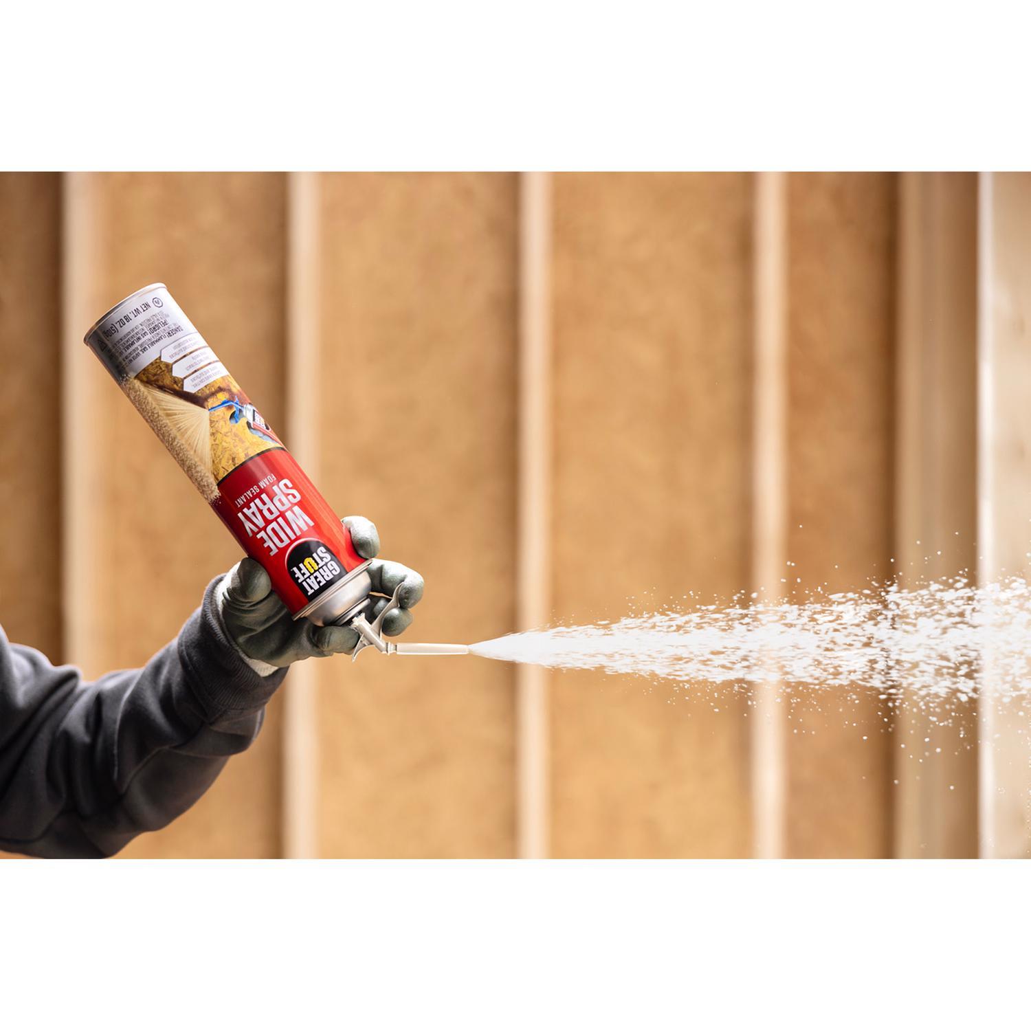 Great Stuff Wide Spray Cream Polyurethane Foam Insulating Sealant 36 oz