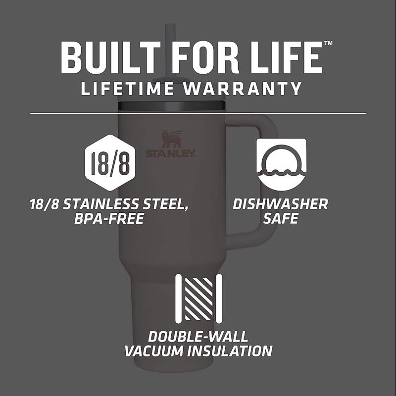 Stanley The Quencher H2.0 FlowState 30 oz Rose Quartz BPA Free Double-wall Vacuum Insulated Tumbler