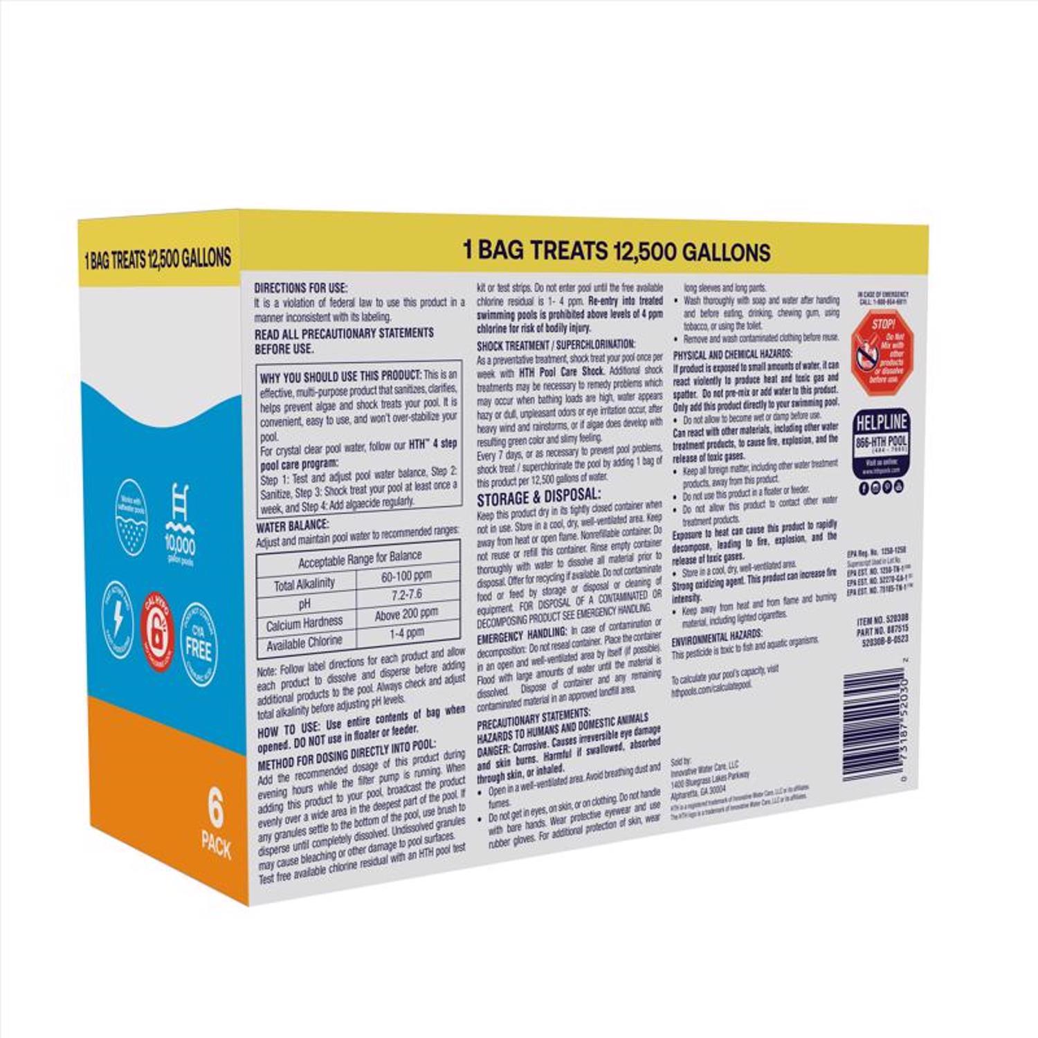 HTH Pool Care Granule Shock Treatment 4.9 lb