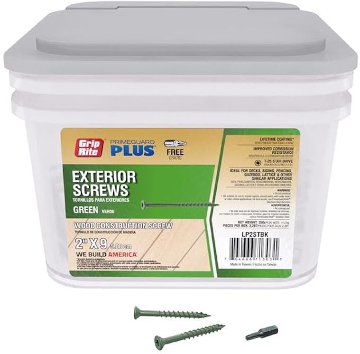 Screw Pgp Gold Str Dr 2in. 25#