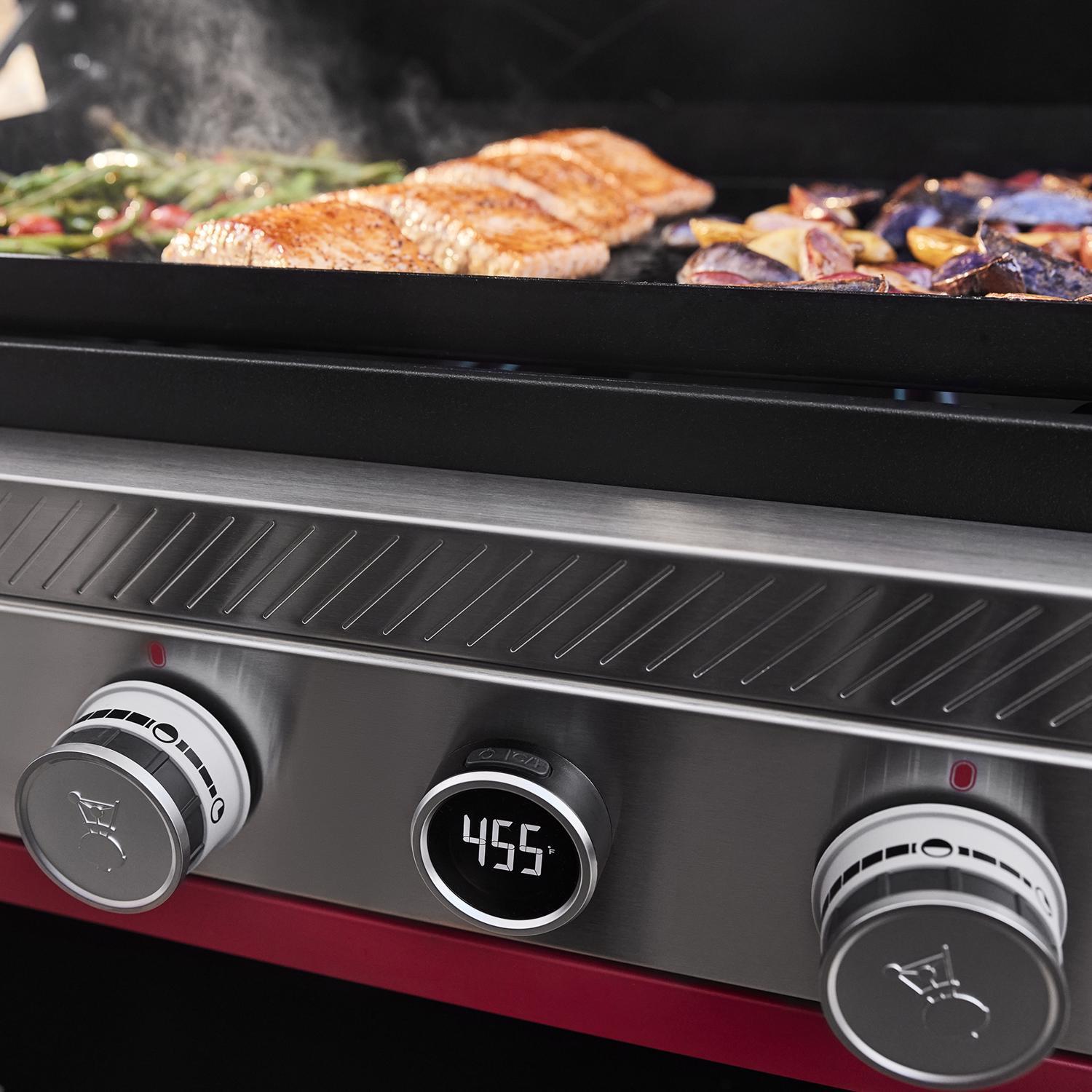 Weber Slate 30" Rust-Resistant 3 Burner Liquid Propane Digital Thermometer Outdoor Griddle Black 30 IN ACE EXCLUSIVE