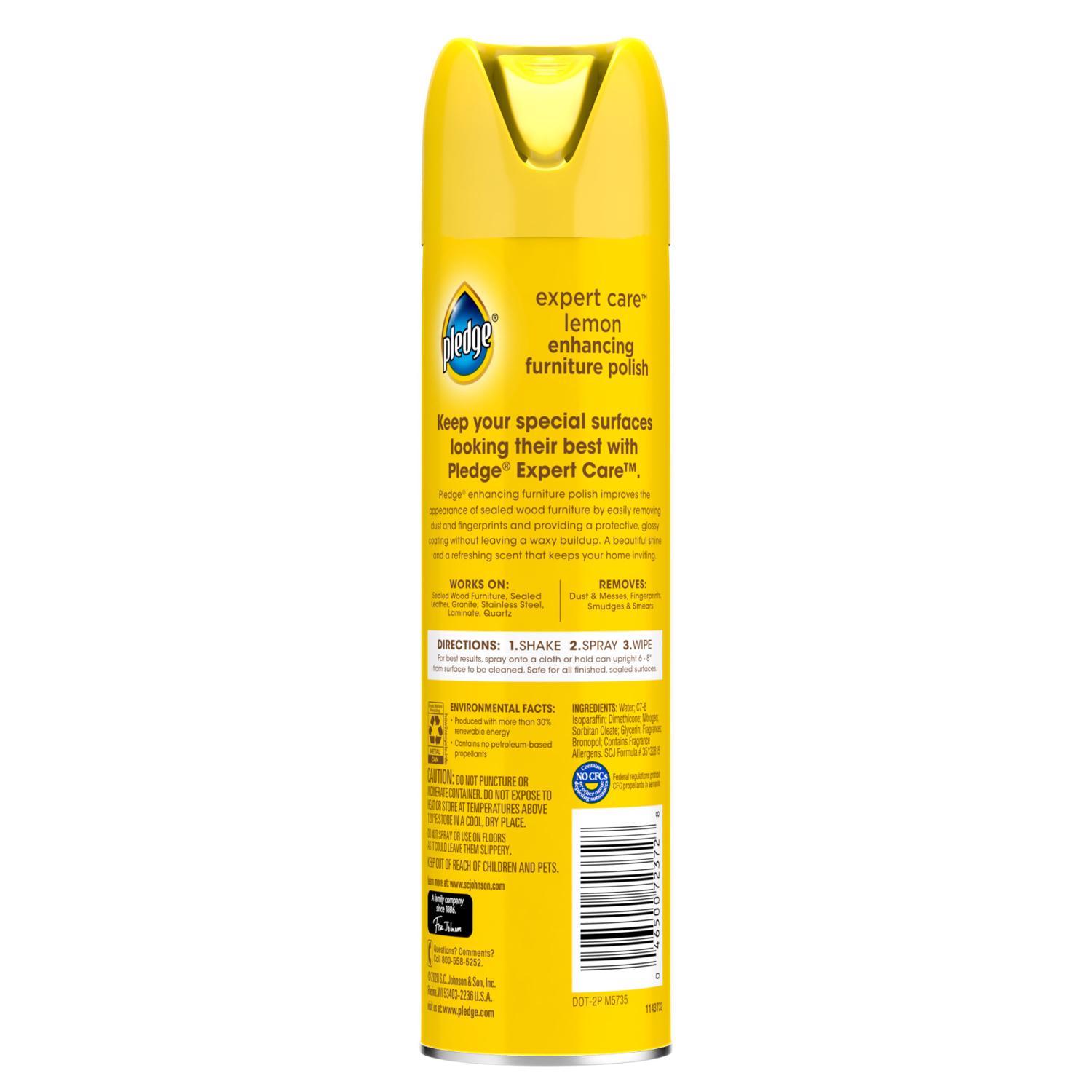 Pledge Lemon Scent Furniture Polish 9.7 oz Spray