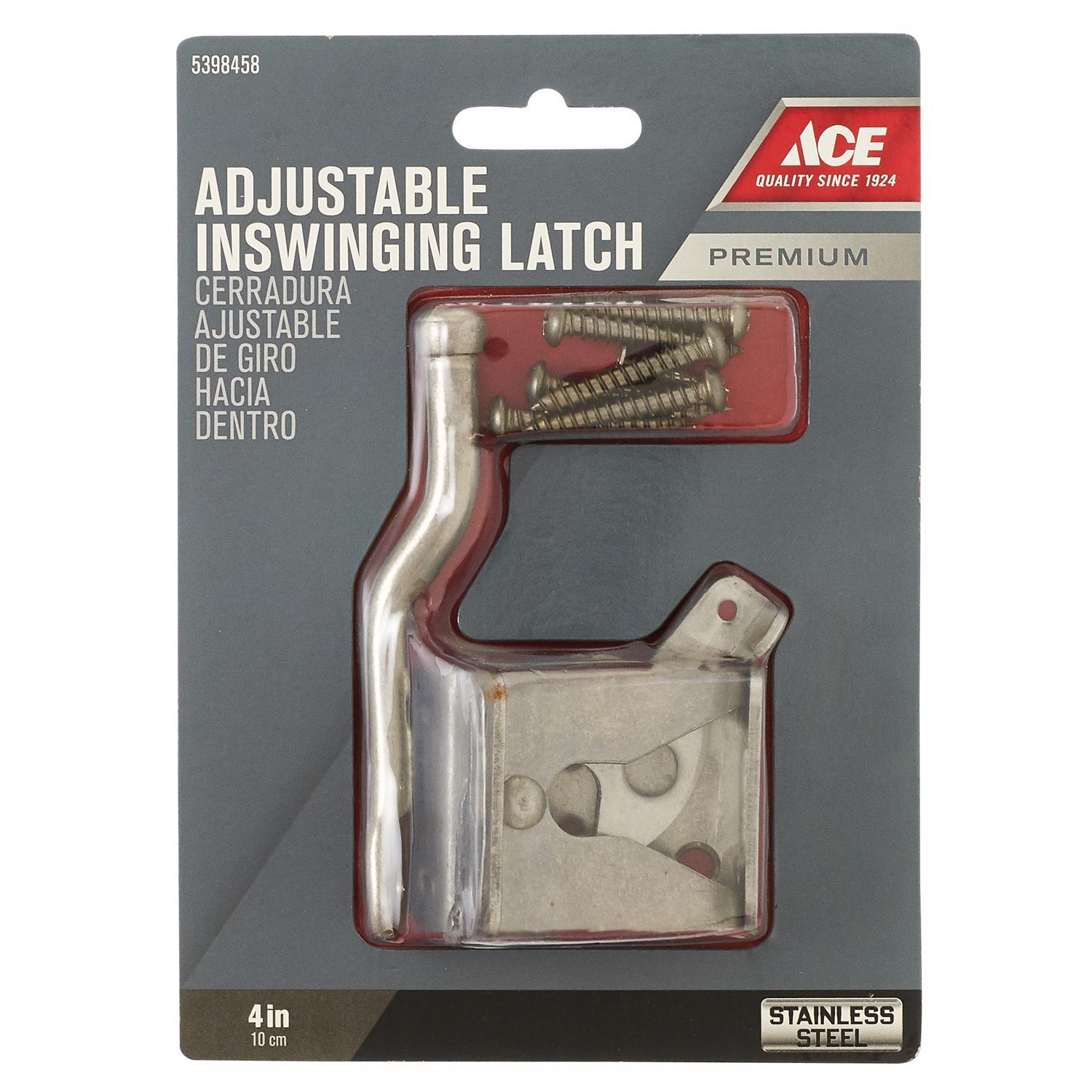 Ace 7.5 in. H X 2 in. W X 4 in. L Stainless Steel Adjustable Gate Latch