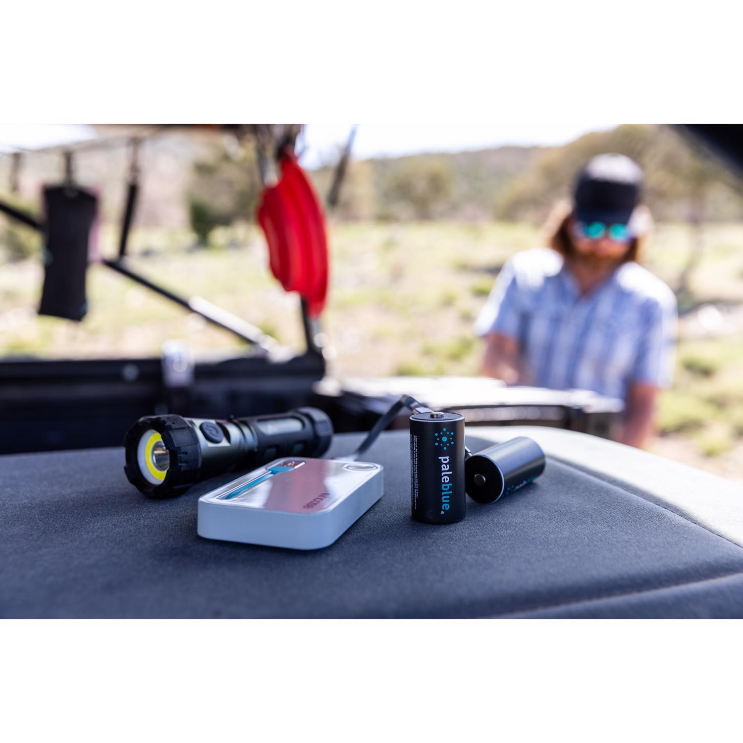 Pale Blue Earth C Lithium Batteries 2 Pack Clamshell