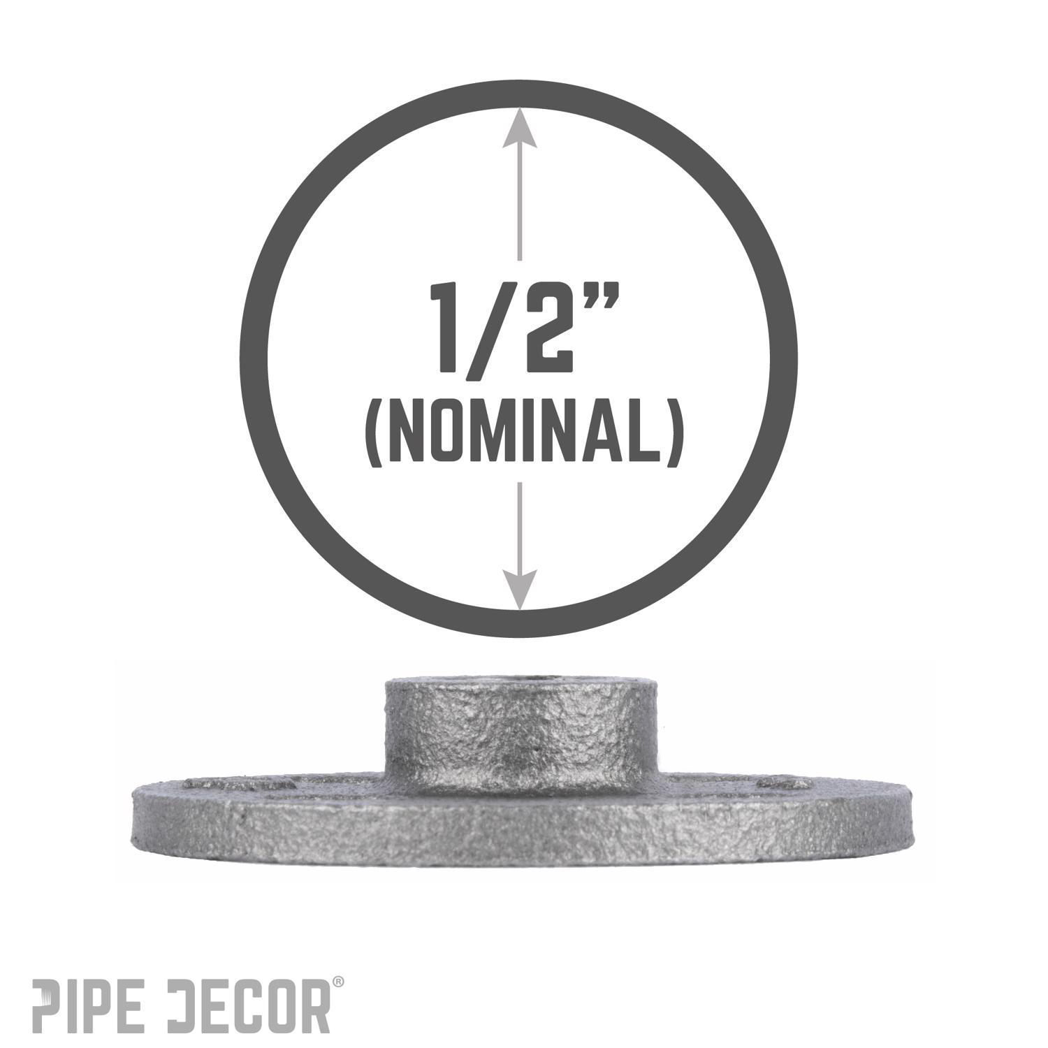 STZ Industries 1/2 in. FIP each Black Malleable Iron Floor Flange