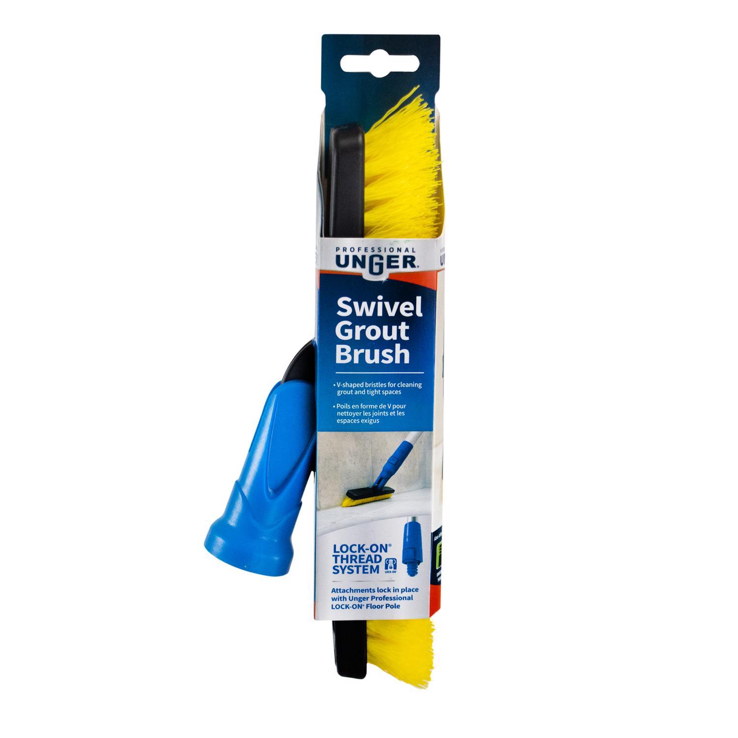 Unger 5.5 in. W Medium Bristle Plastic Handle Grout Brush