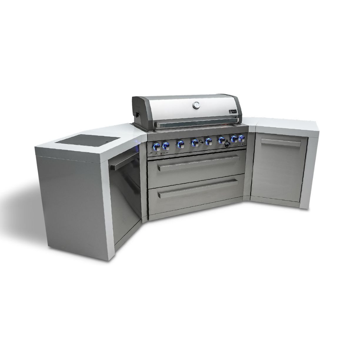 Mont Alpi  6-Burner Deluxe island with 45-degree corners