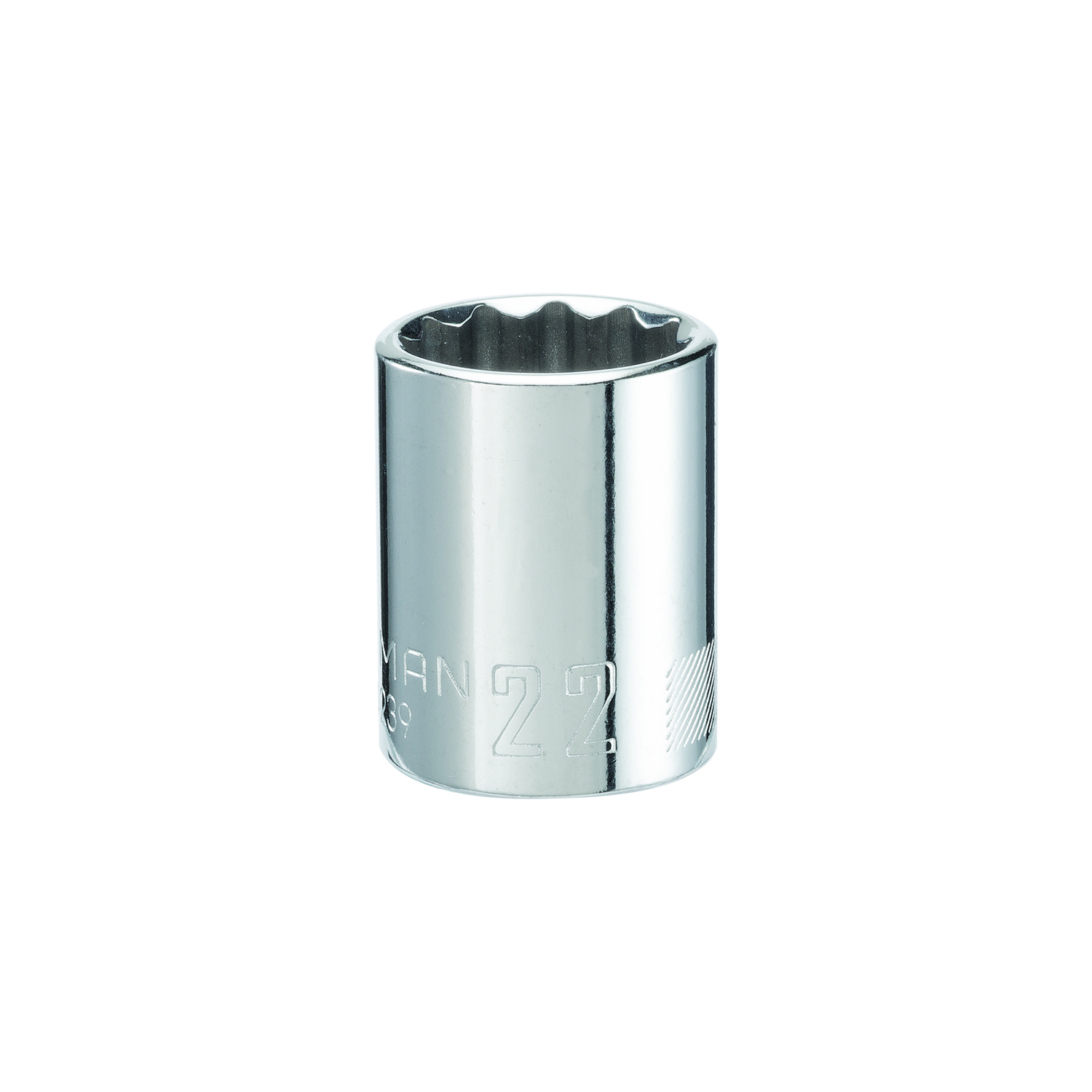 Craftsman 22 mm X 1/2 in. drive Metric 12 Point Standard Shallow Socket 1 pc