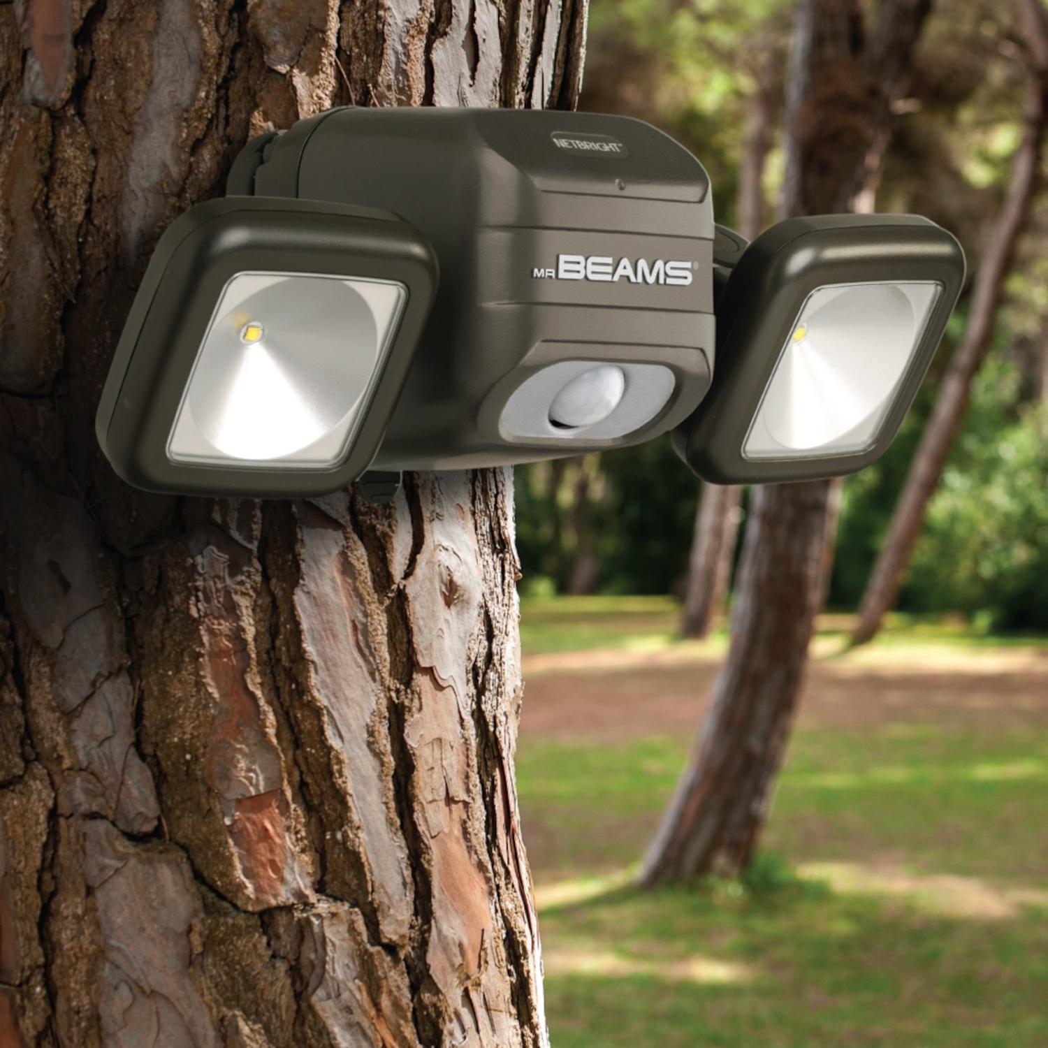 Mr. Beams High Performance Motion-Sensing Battery Powered LED Dark Brown Spotlight