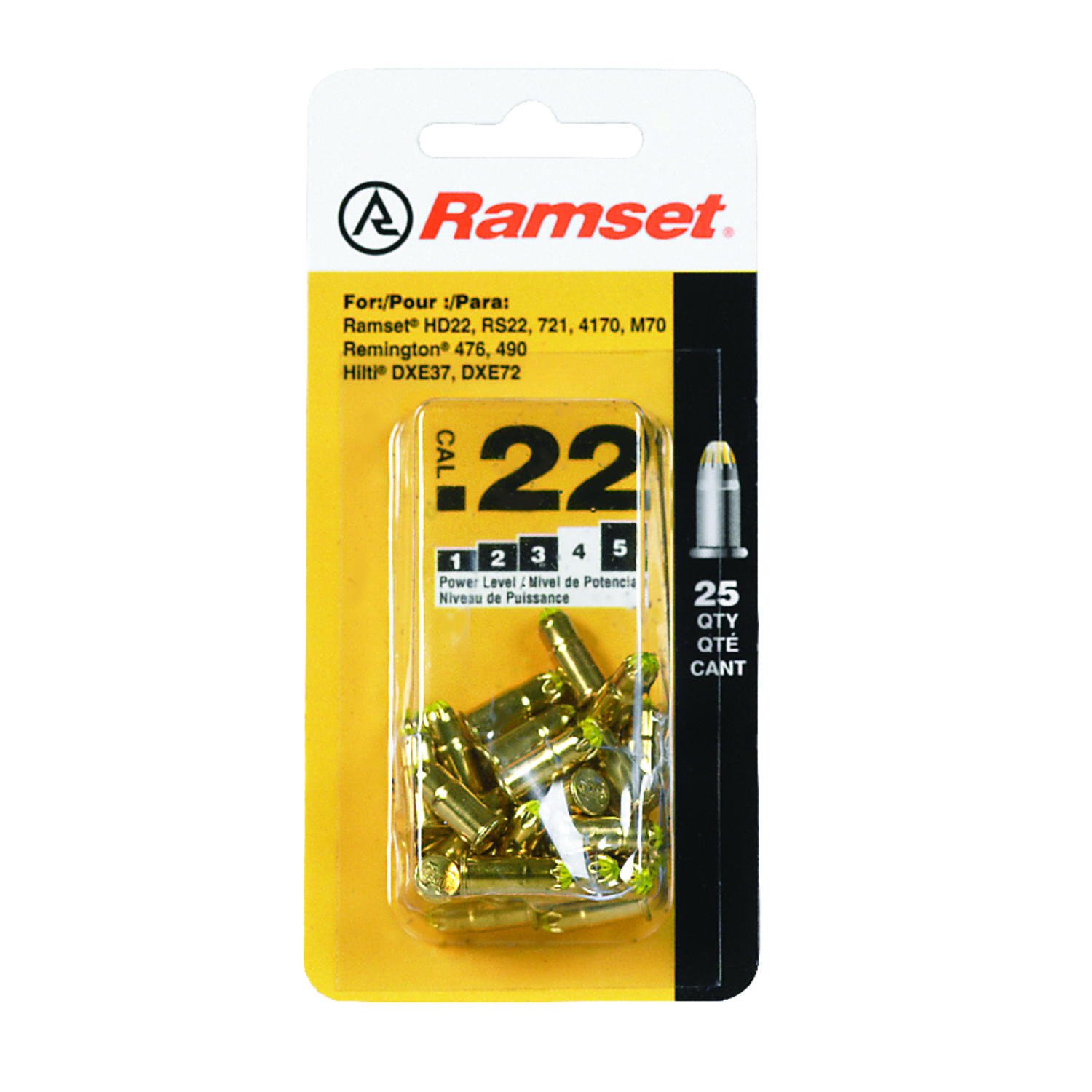 Ramset .25 in. L Steel Powder Loads 25 pk