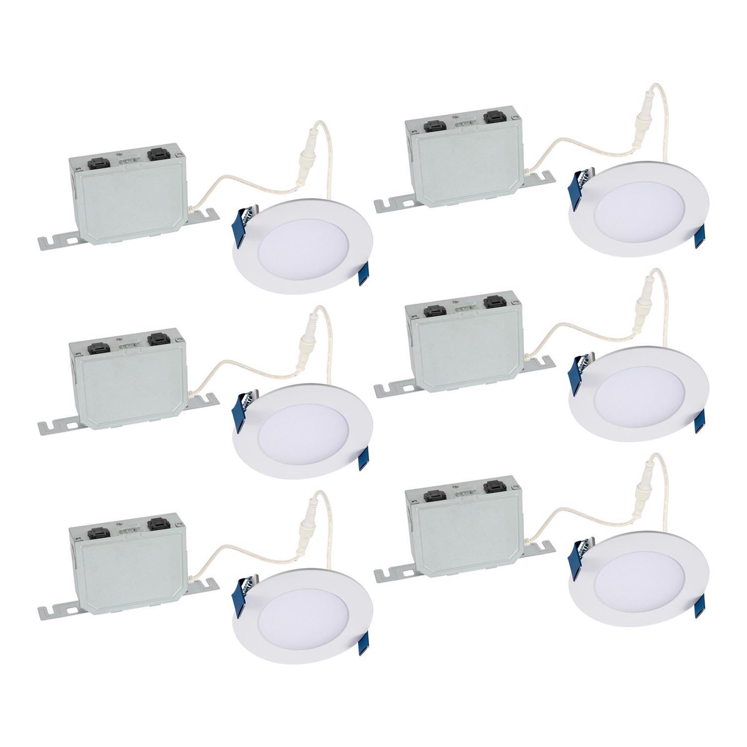 Halo White 4 in. W Canless Recessed Downlight