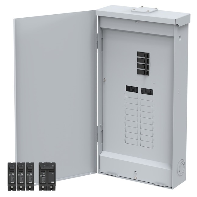 ABB ReliaHome P-Series 200 -Amp 20 -Spaces 40 -Circuit Outdoor Main Breaker Plug-On Neutral Load Center (Value Pack)