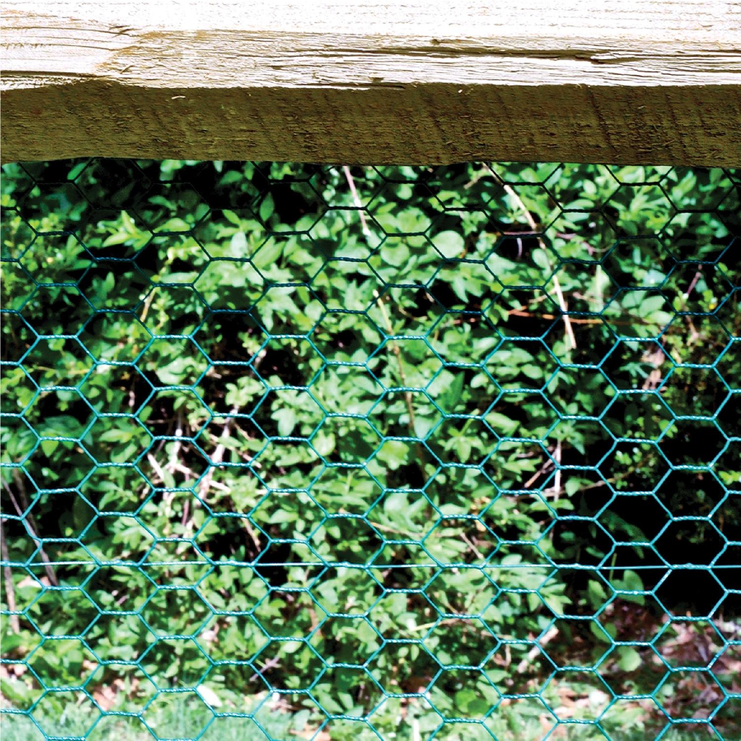 Garden Craft 24 in. H X 25 ft. L Steel Poultry Netting 1 in.