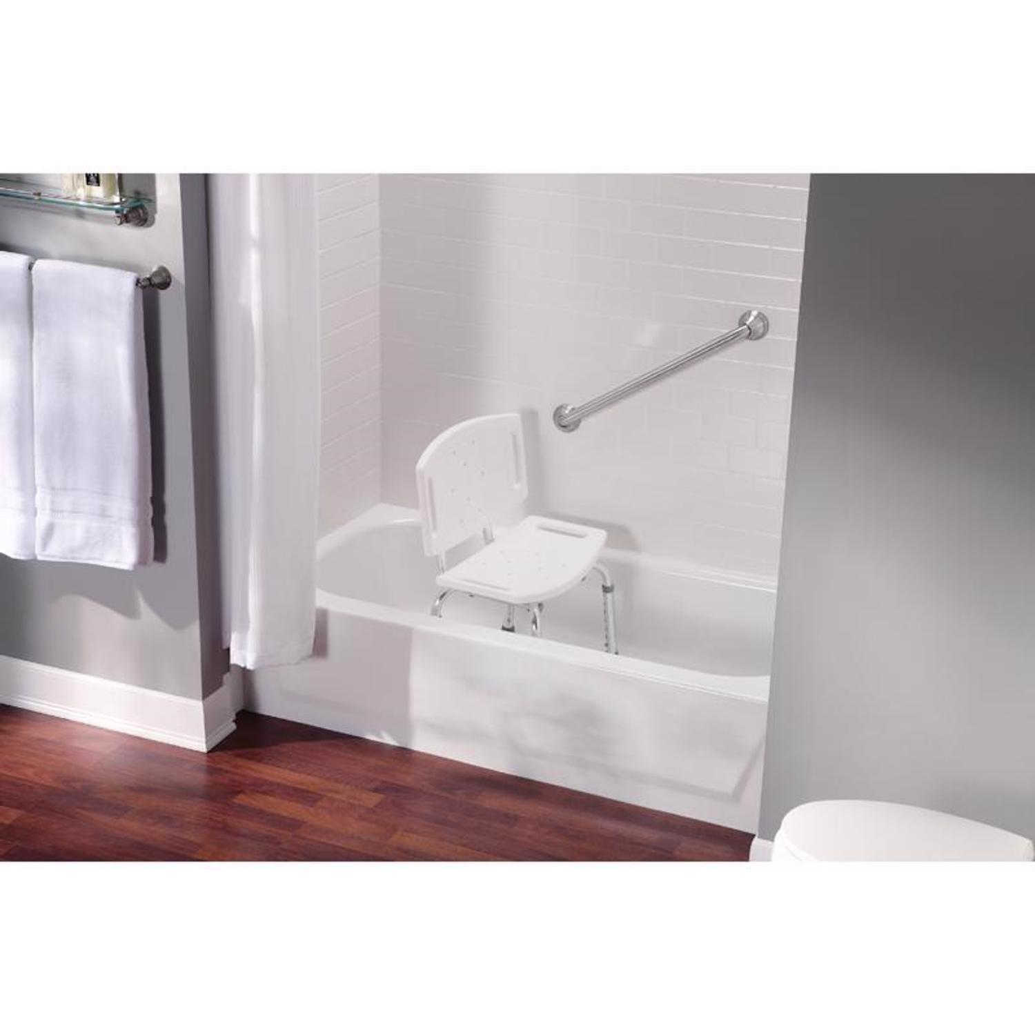 Moen Home Care Chrome White Tub and Shower Chair Plastic 21 H X 19.25 L