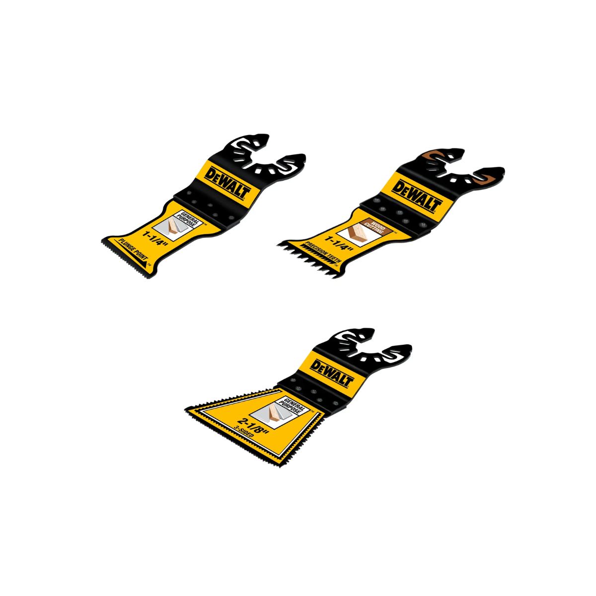 DEWALT 2-1/8 in. W Bi-Metal 3-Sided Oscillating Blade 3 Pack