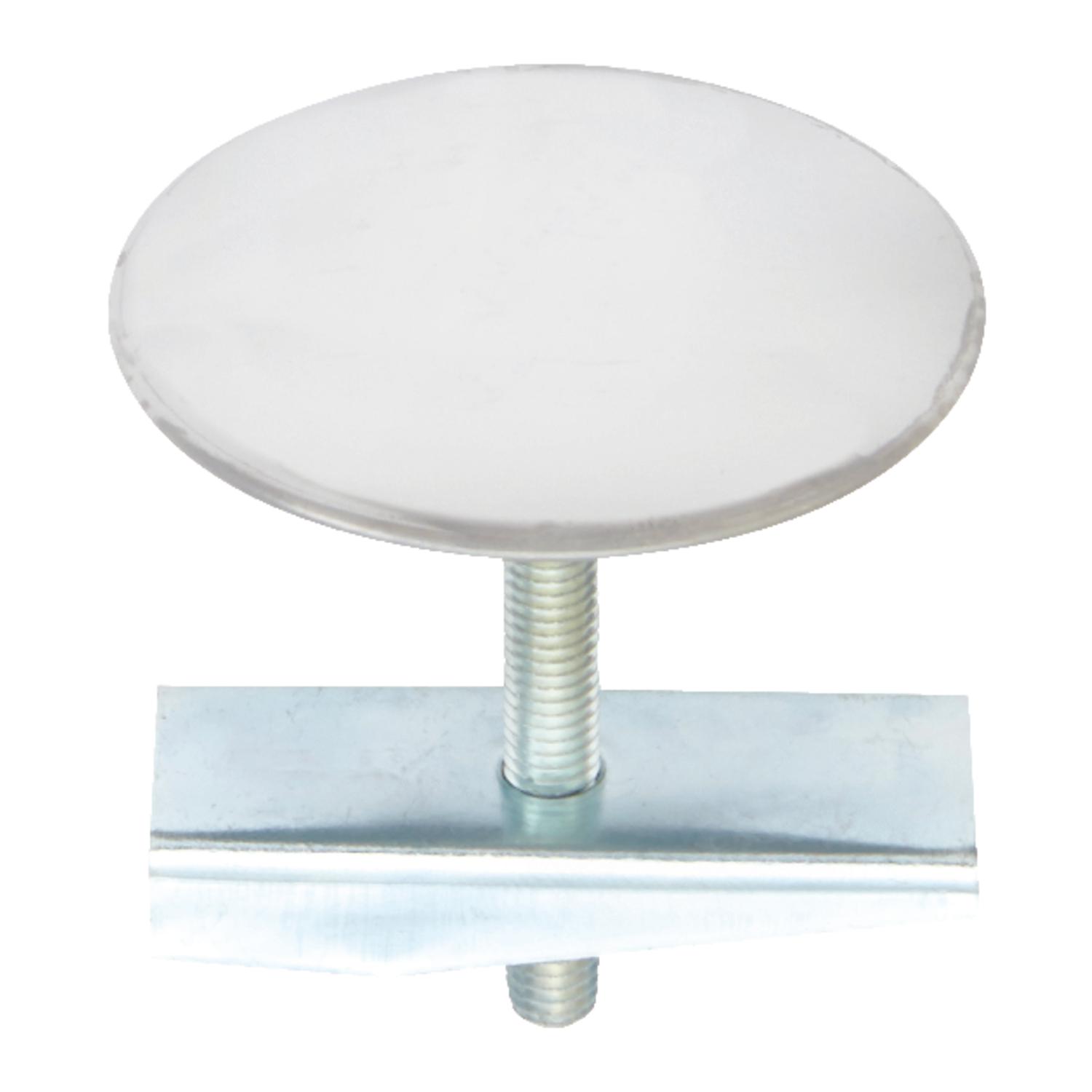 Ace Faucet Hole Cover For Universal 1-3/4 in. D Silver/White Stainless Steel 1 pc