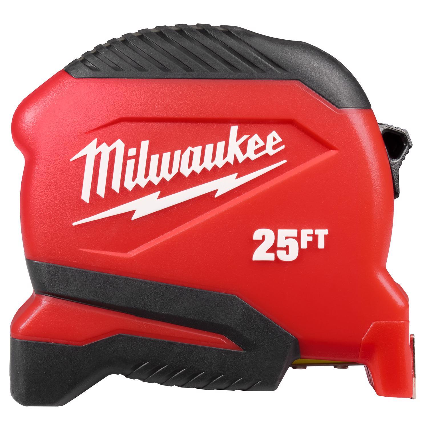 Milwaukee 25 ft. L X 1.65 in. W Compact Tape Measure 1 pk