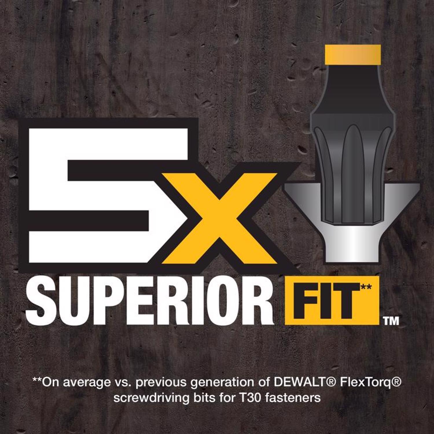 DeWalt FlexTorq Torx T30 X 2.25 in. L Drill and Driver Bit Set Steel 3 pc