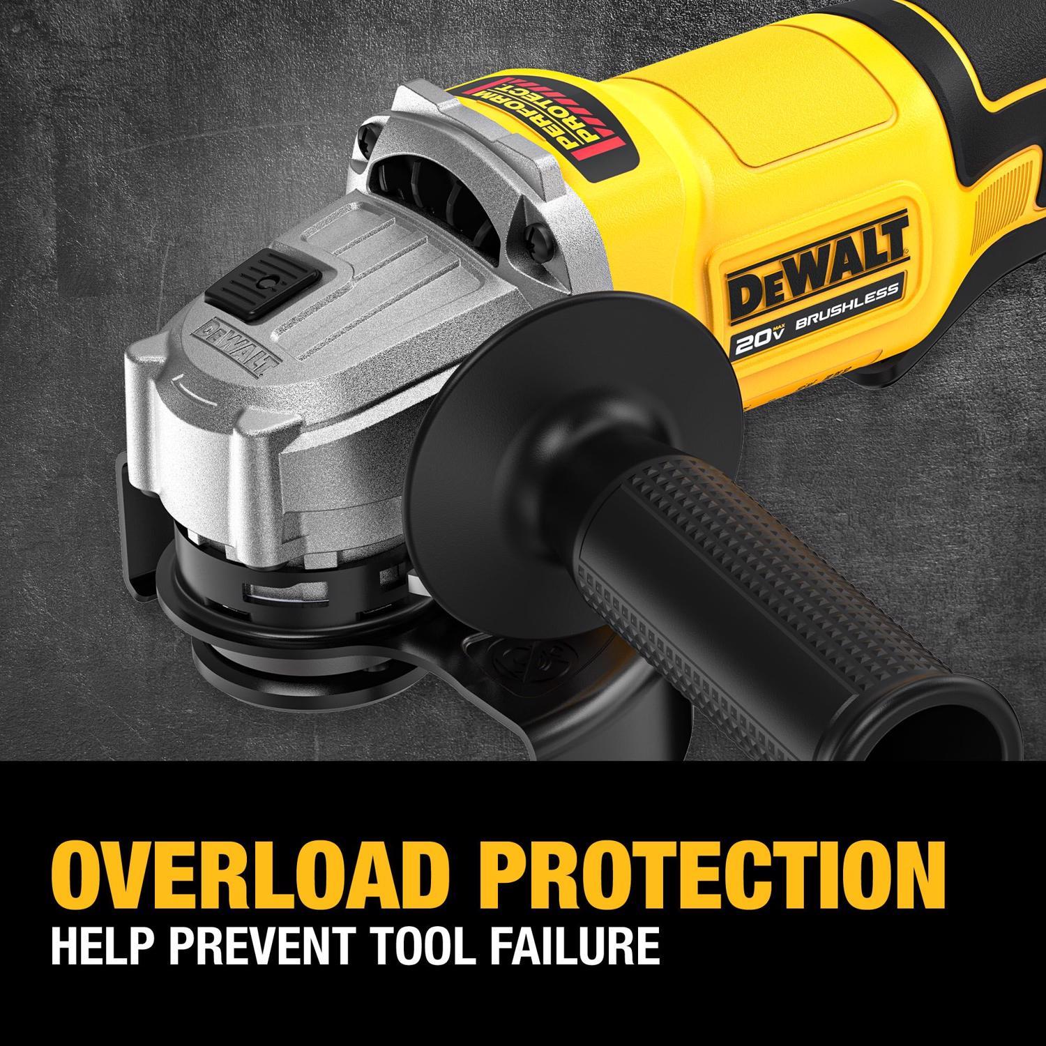 DEWALT 20V MAX Cordless 4-1/2 in. Angle Grinder with Brake Tool Only