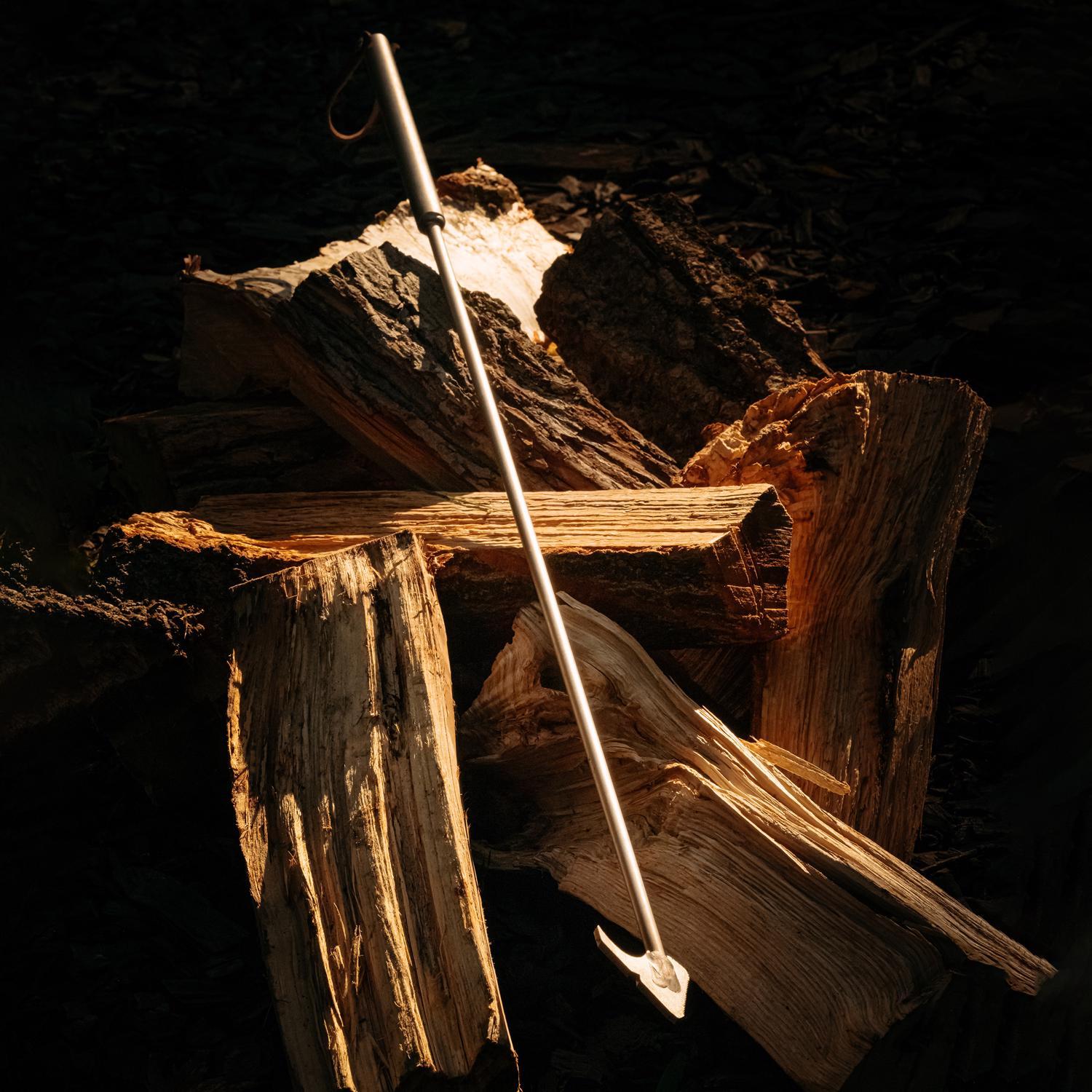 Breeo 304 Fire Poker Stainless Steel Log Grabber and Poker 40 in. H X 2 in. W X 40 in. D