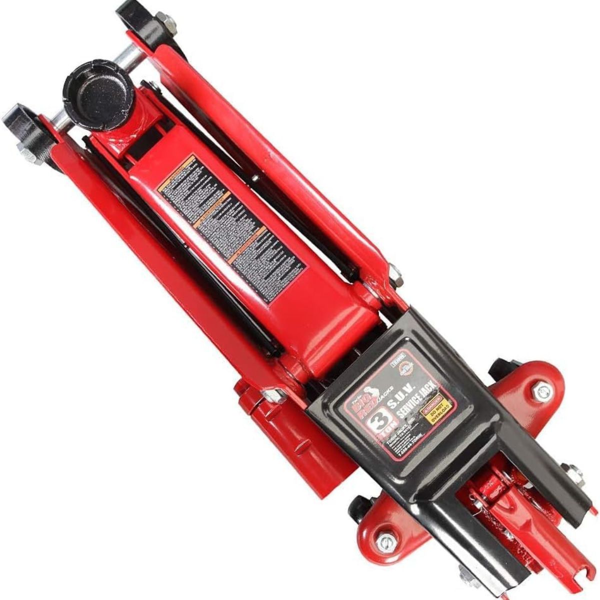 Big Red 3-Ton Trolley Floor Jack with Saddle Extension Adapter