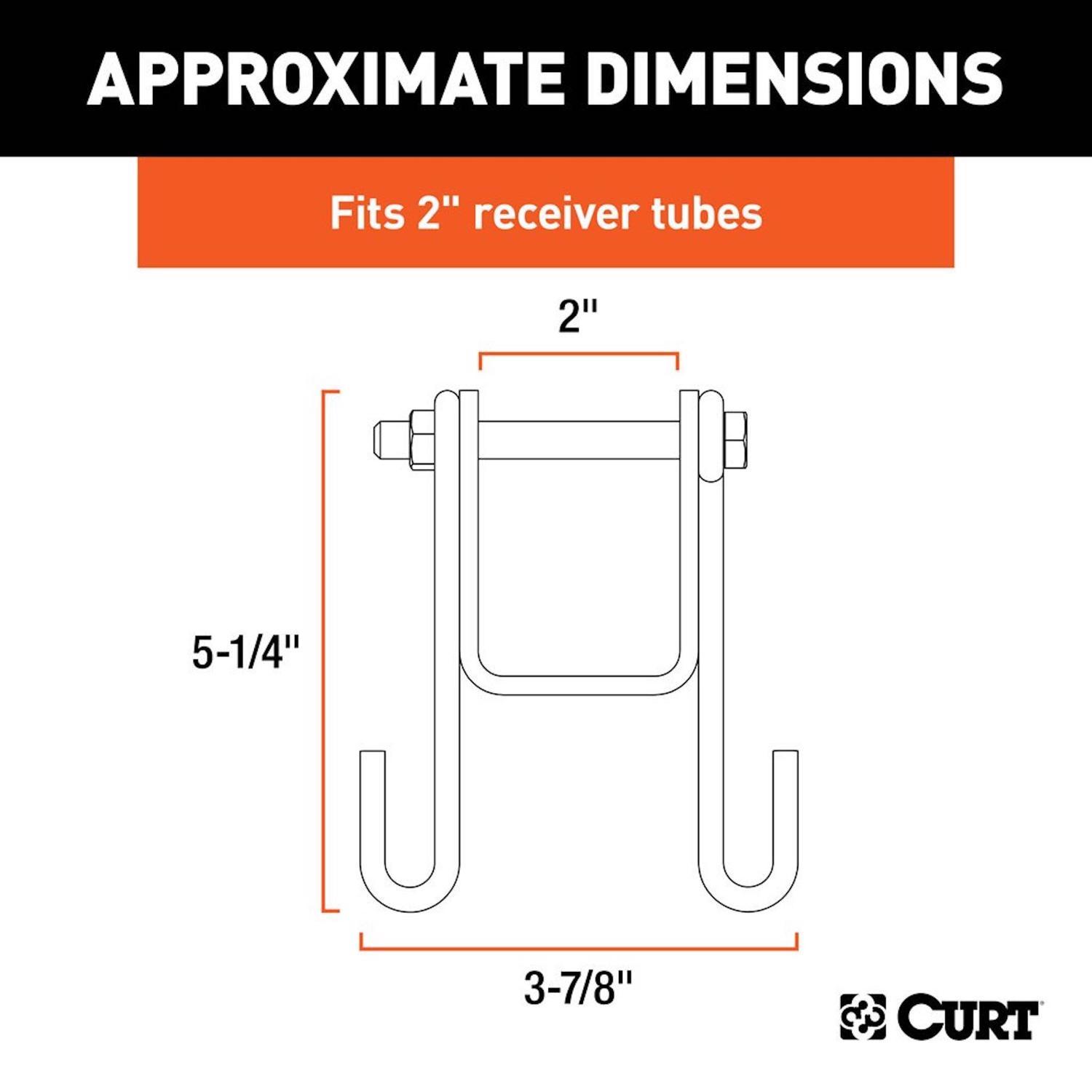 CURT 5-1/4H x 3-7/8W in. Safety Chain Holder Bracket