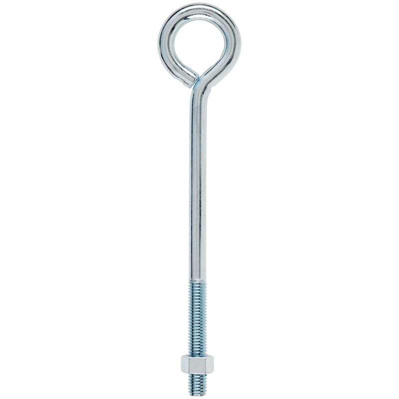 Hampton 1/2 in. X 10 in. L Zinc-Plated Steel Eyebolt Nut Included