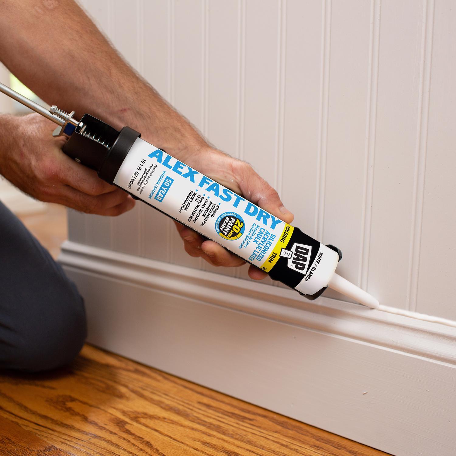 DAP Alex Fast Dry White Acrylic Latex Caulk 10.1 oz