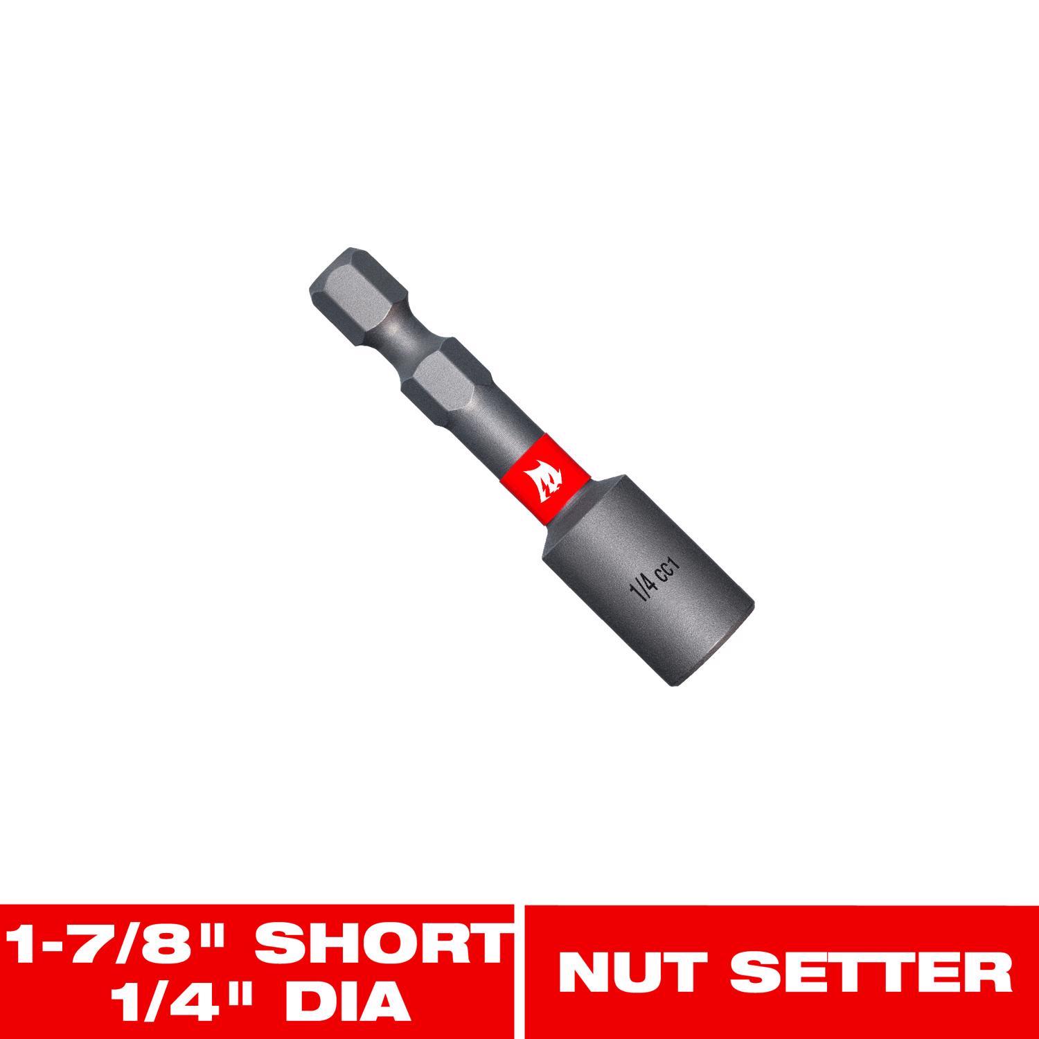 Diablo 1/4 in. X 1-7/8 in. L Black Oxide Magnetic Nut Setter 1 pc