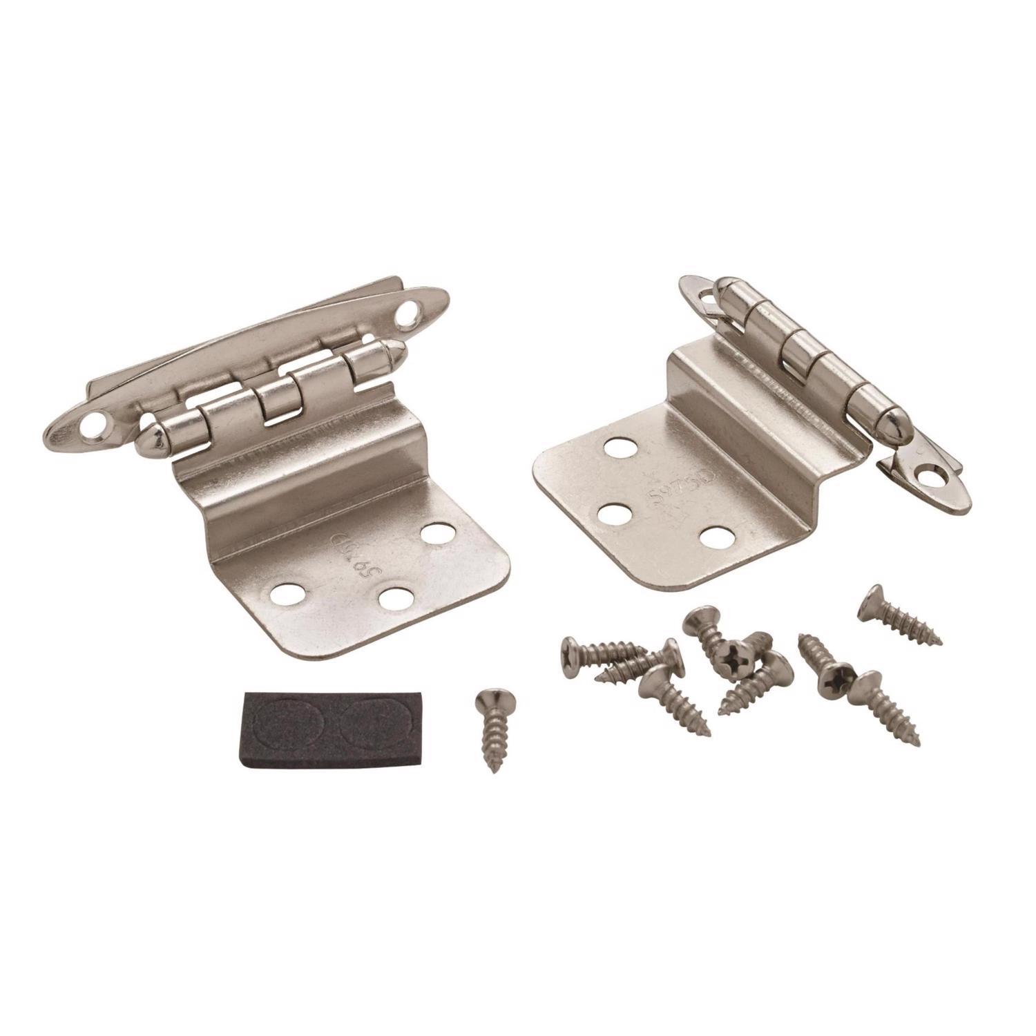Amerock 2 in. W X 2-3/4 in. L Polished Chrome Steel Decorative Hinge 2 pk