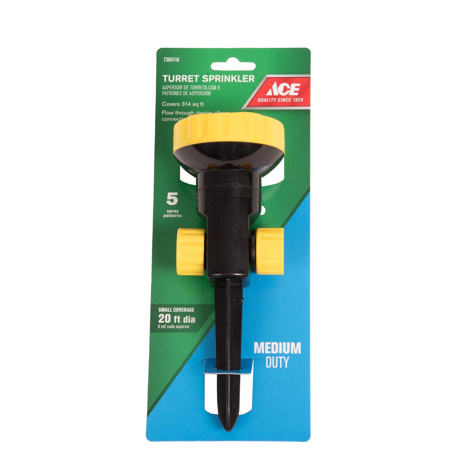 Ace Plastic Spike Base 5-Pattern Turret Sprinkler 314 sq ft 1 pk