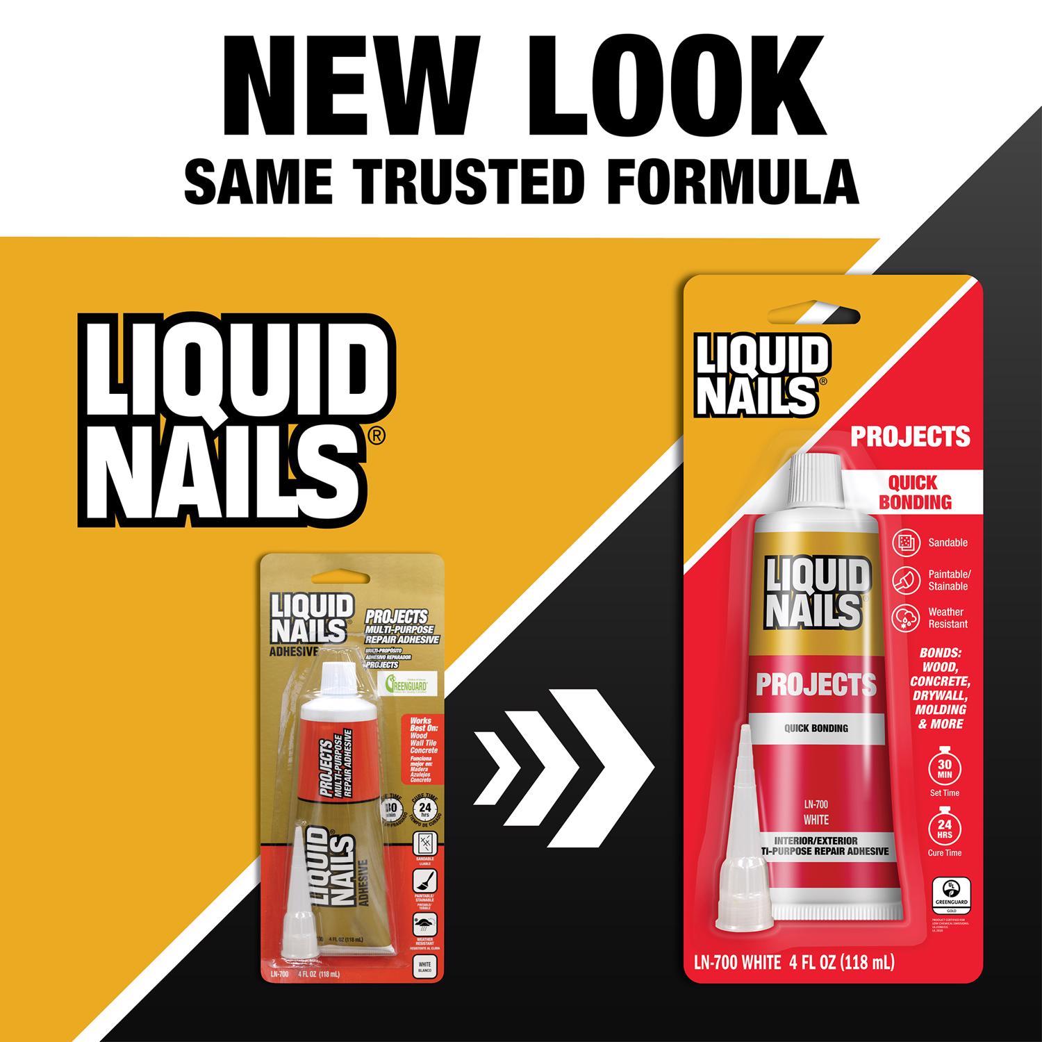 Liquid Nails Small Projects High Strength Latex White Adhesive 4 oz