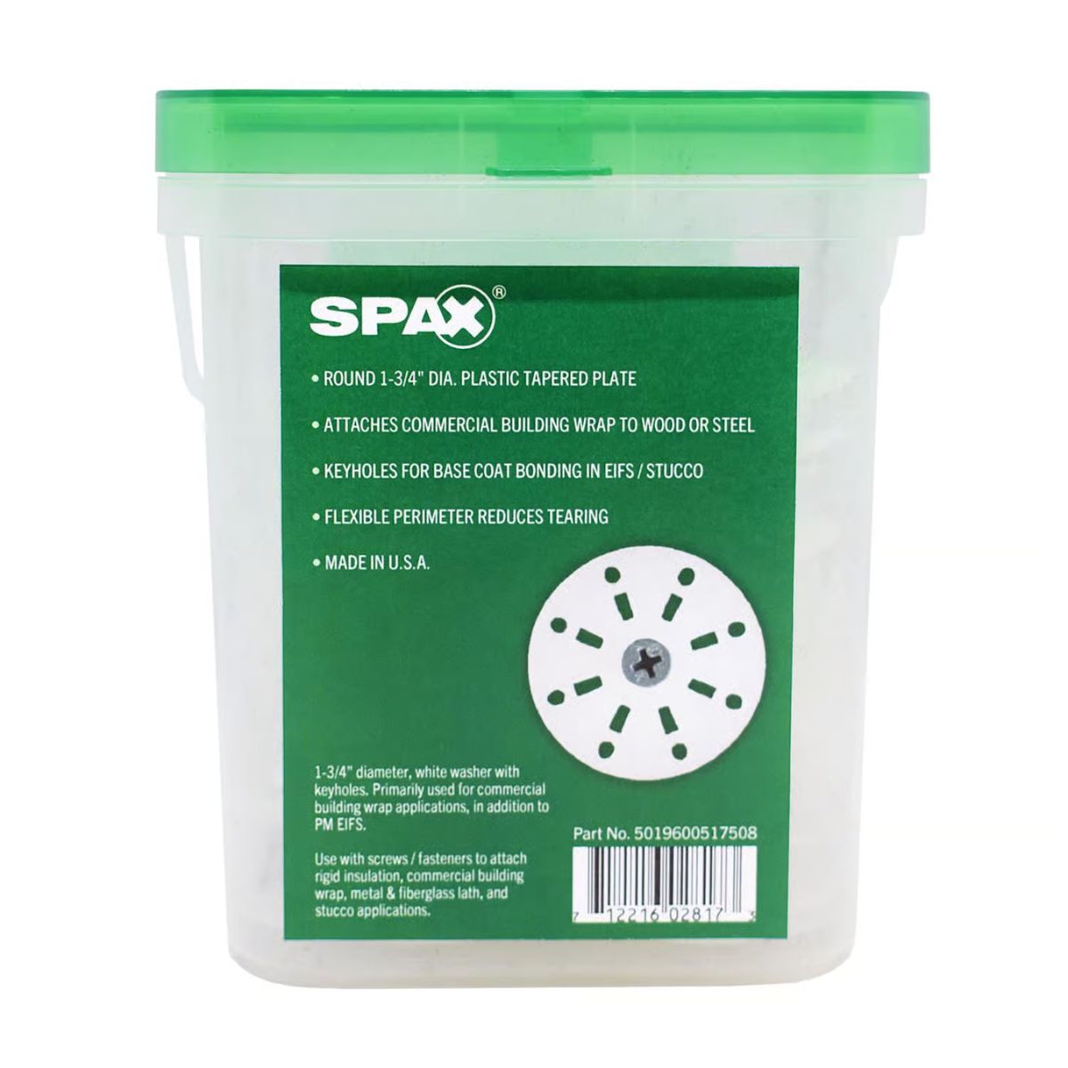 SPAX Plasti-Grip Polypropylene 1-3/4 in. Flat Washer 100 Pack