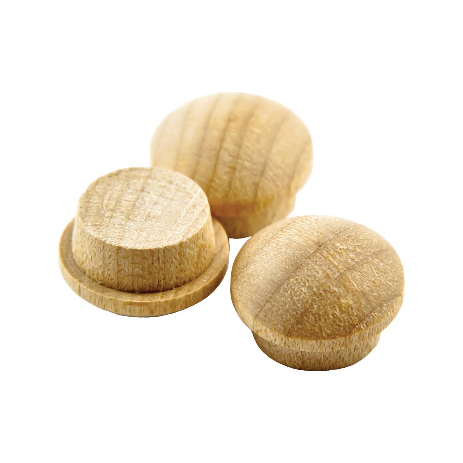 Richelieu Round Birch Button Plug 3/8 in. D X.5 in. L 25 pk Natural