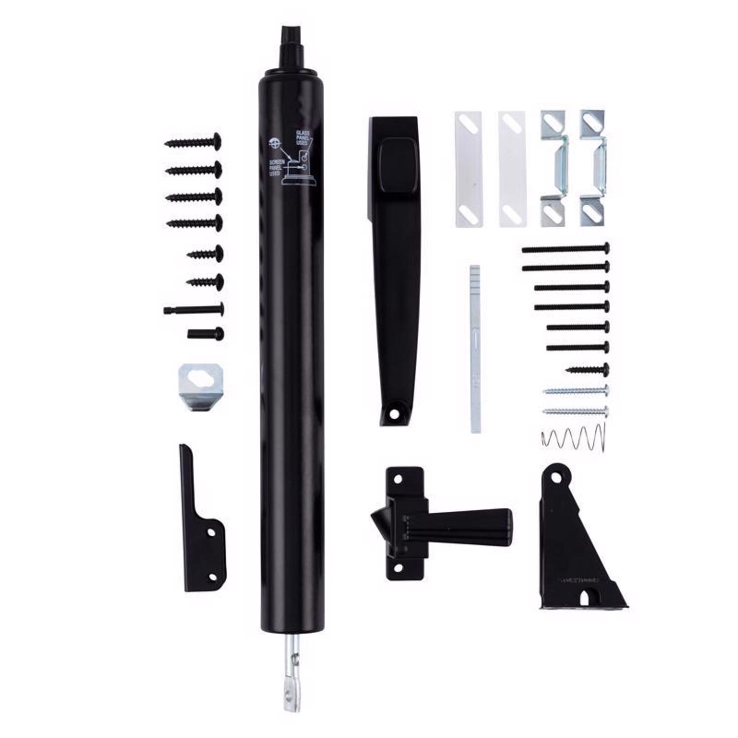 Ace Black Aluminum/Steel Pneumatic Screen/Storm Door Closer