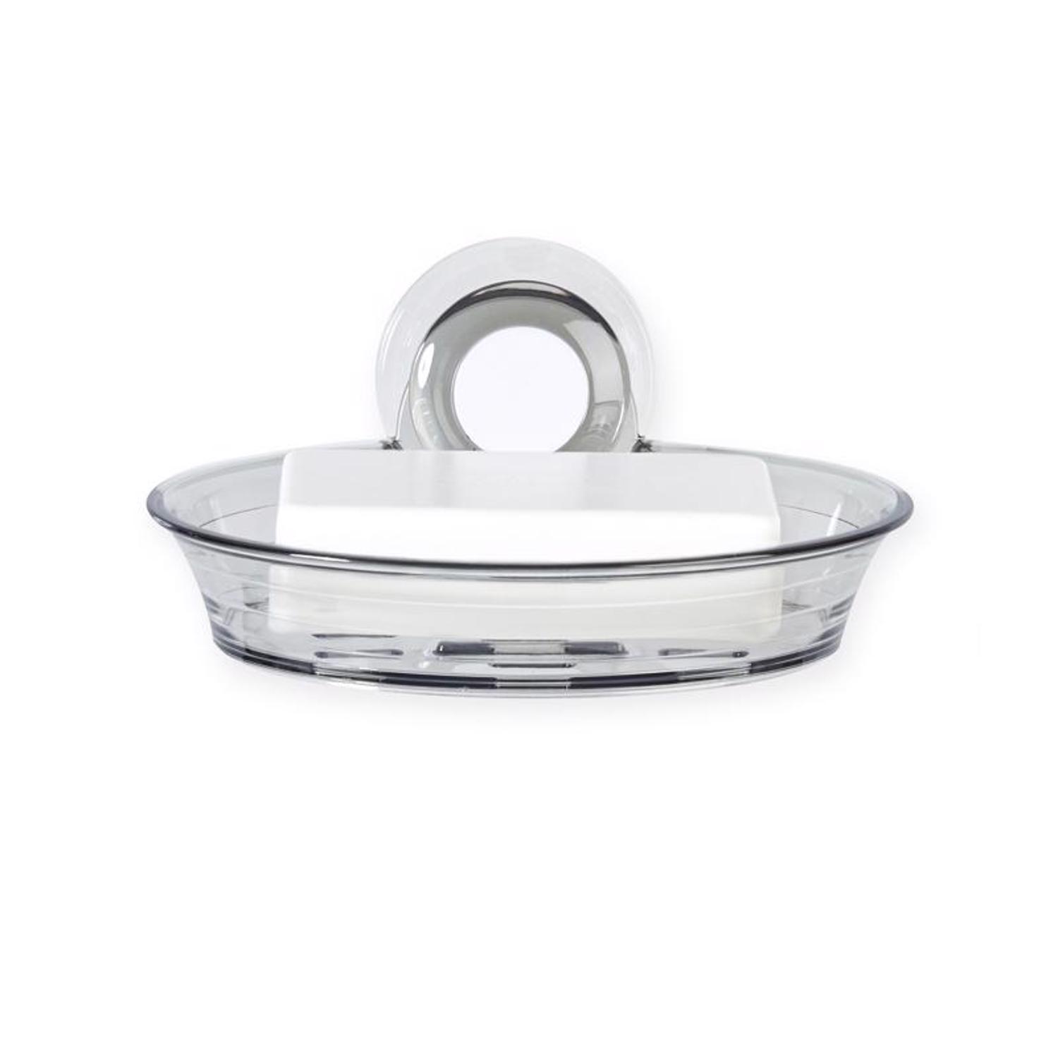 Better Living Impress Clear Gray Plastic Soap Dish